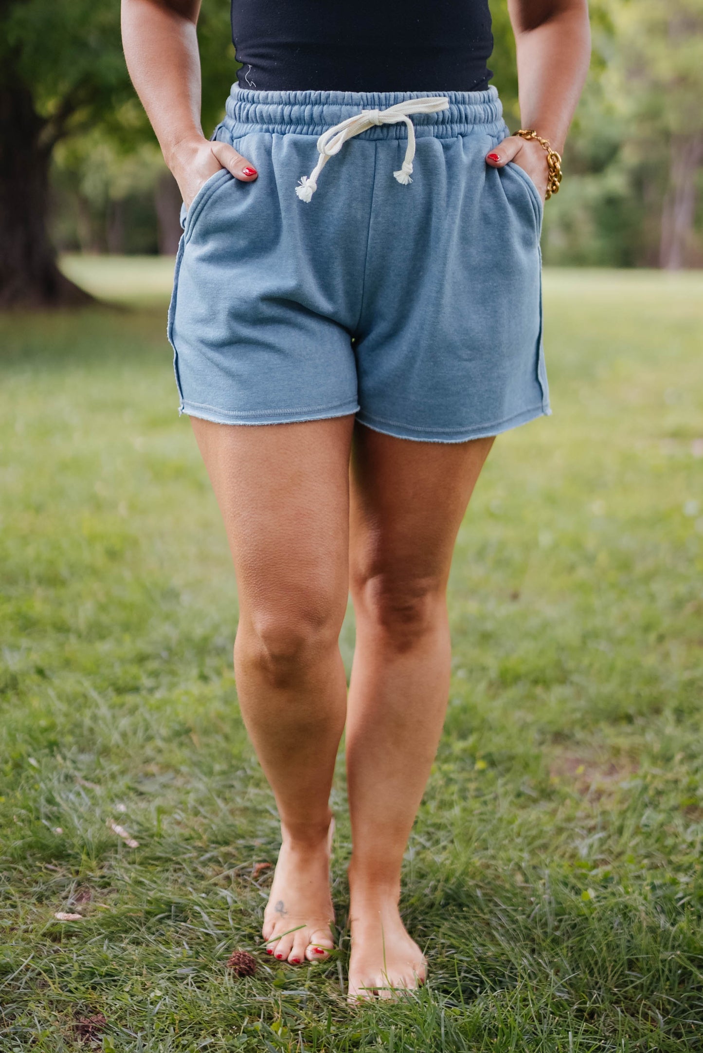 French Terry Drawstring Shorts {More Colors}