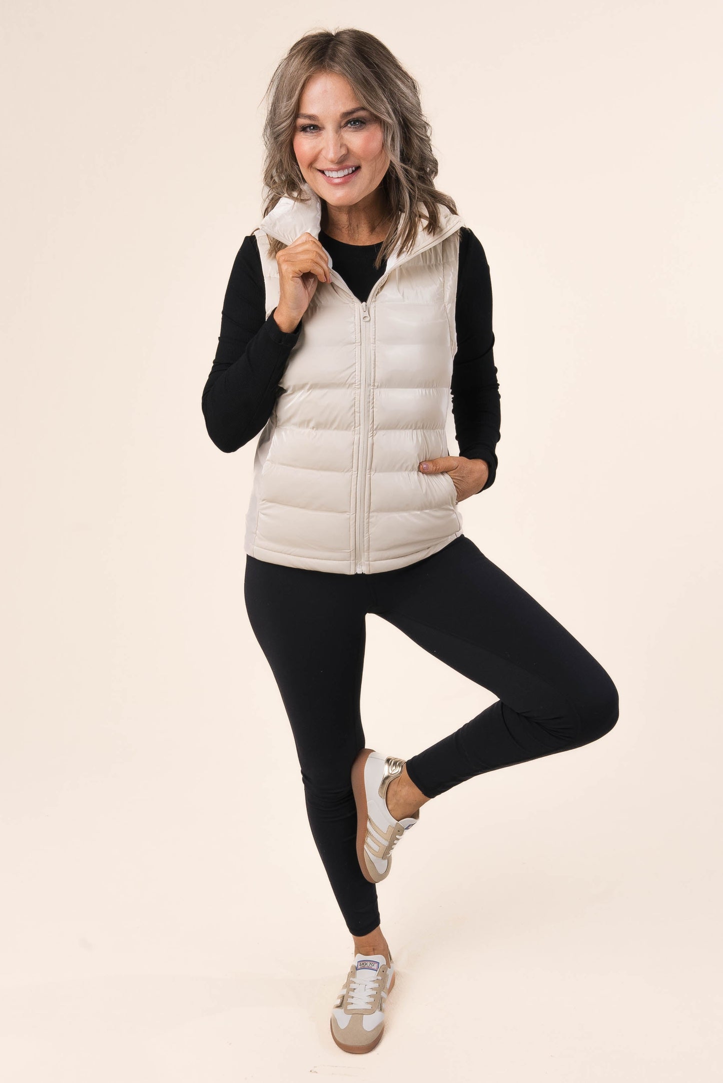 High Neck Puffer Vest
