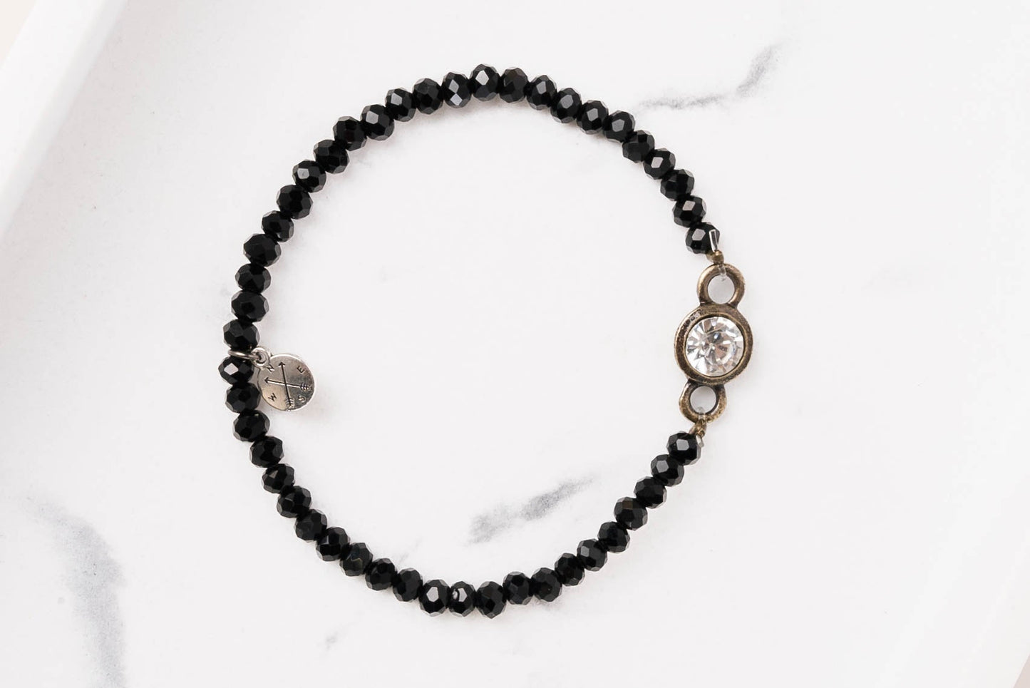Glass Bead + Charm Bracelet
