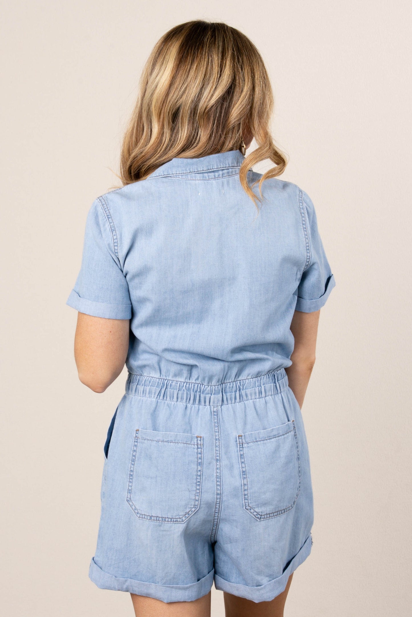 Sneak Peek Denim Romper