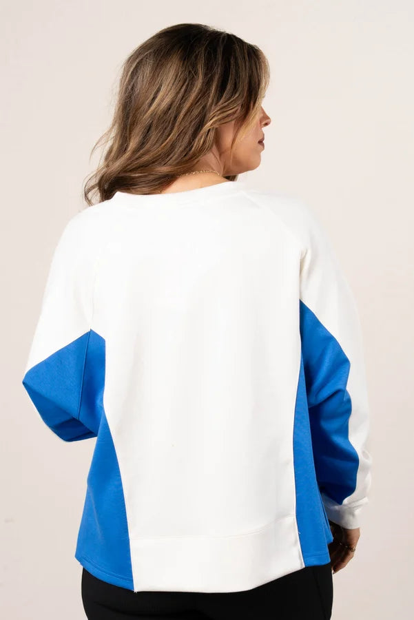 Color Block Raglan Pullover