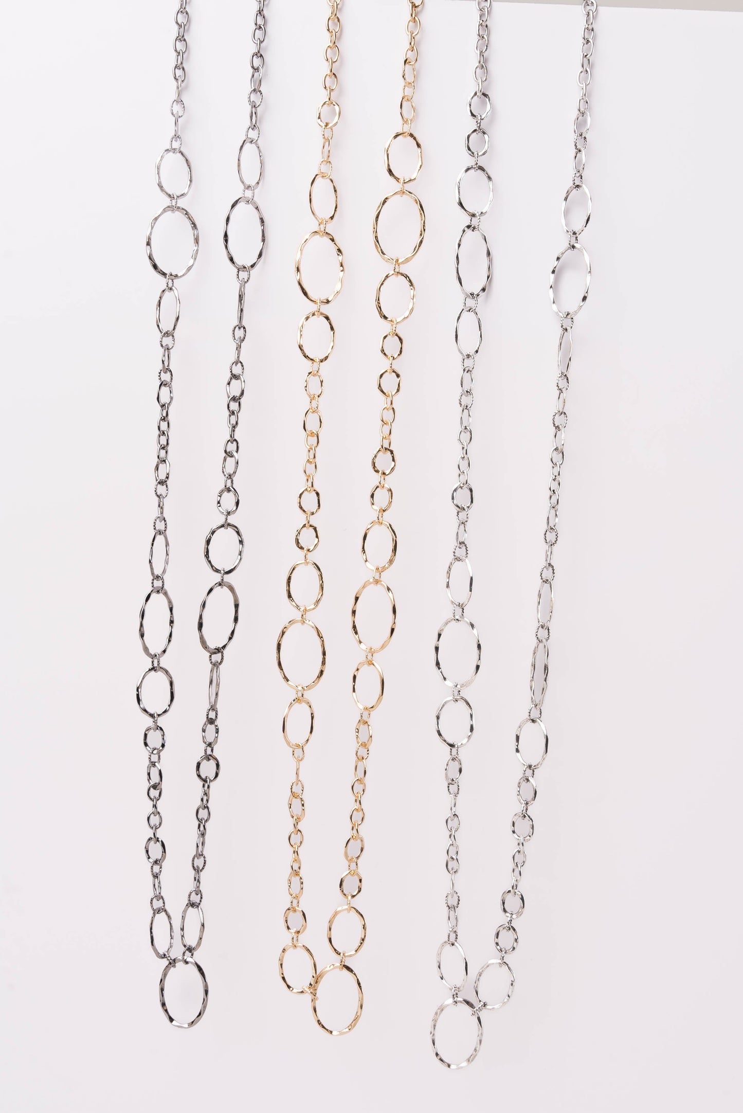Long Linking Oval Chain Necklace