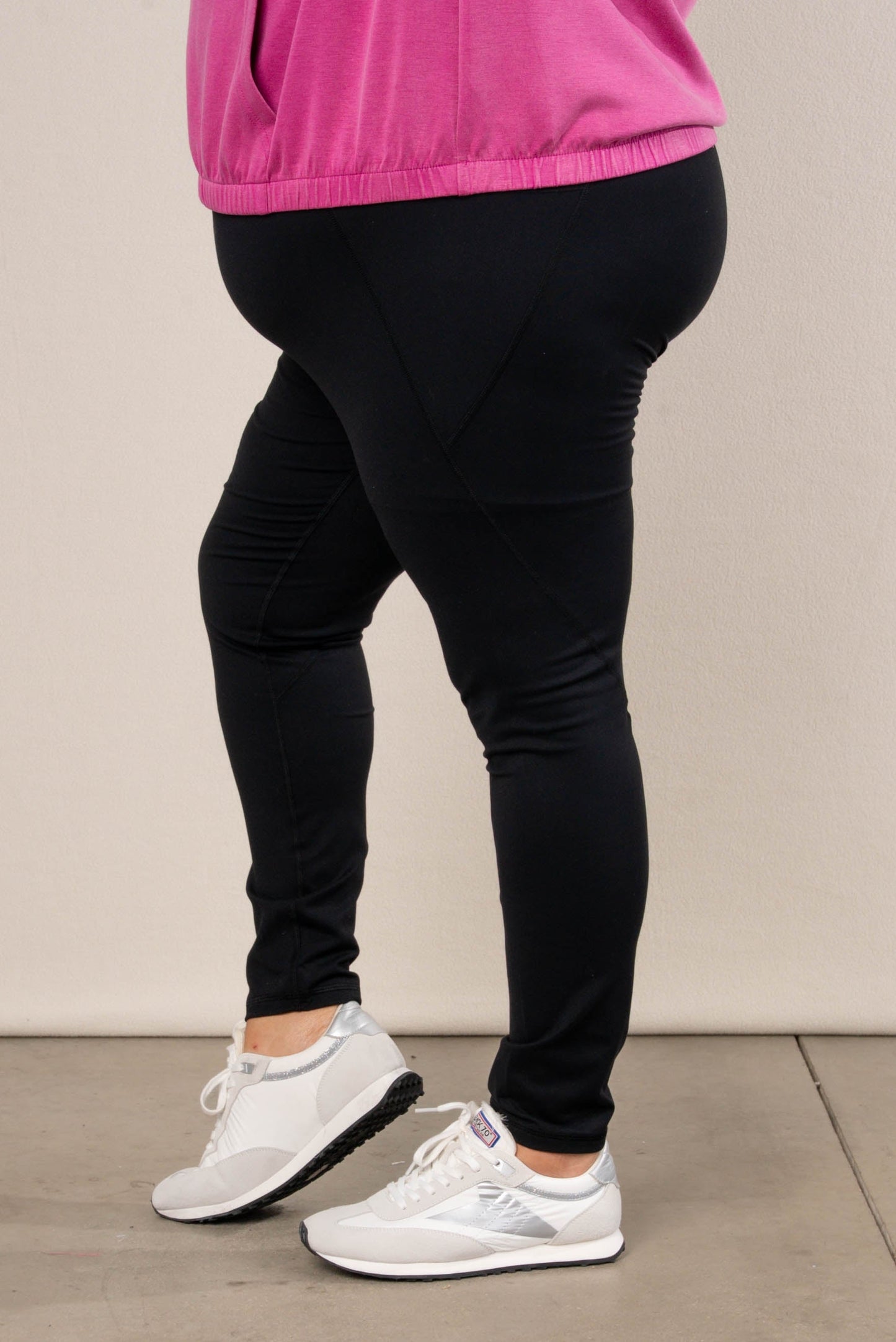Tapered Waist Athleisure Ankle Leggings