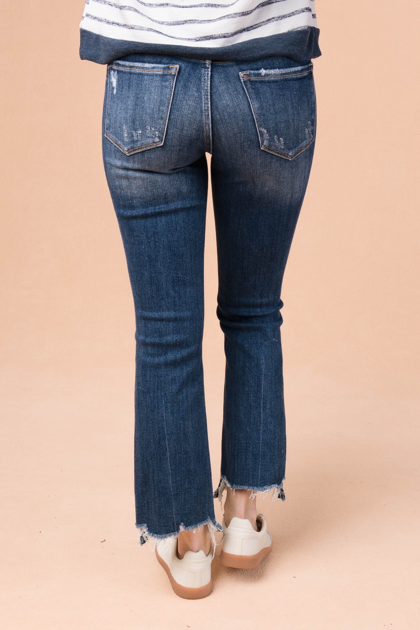 Lovervet by VERVET | Halle Mid Rise Crop Flare Jeans