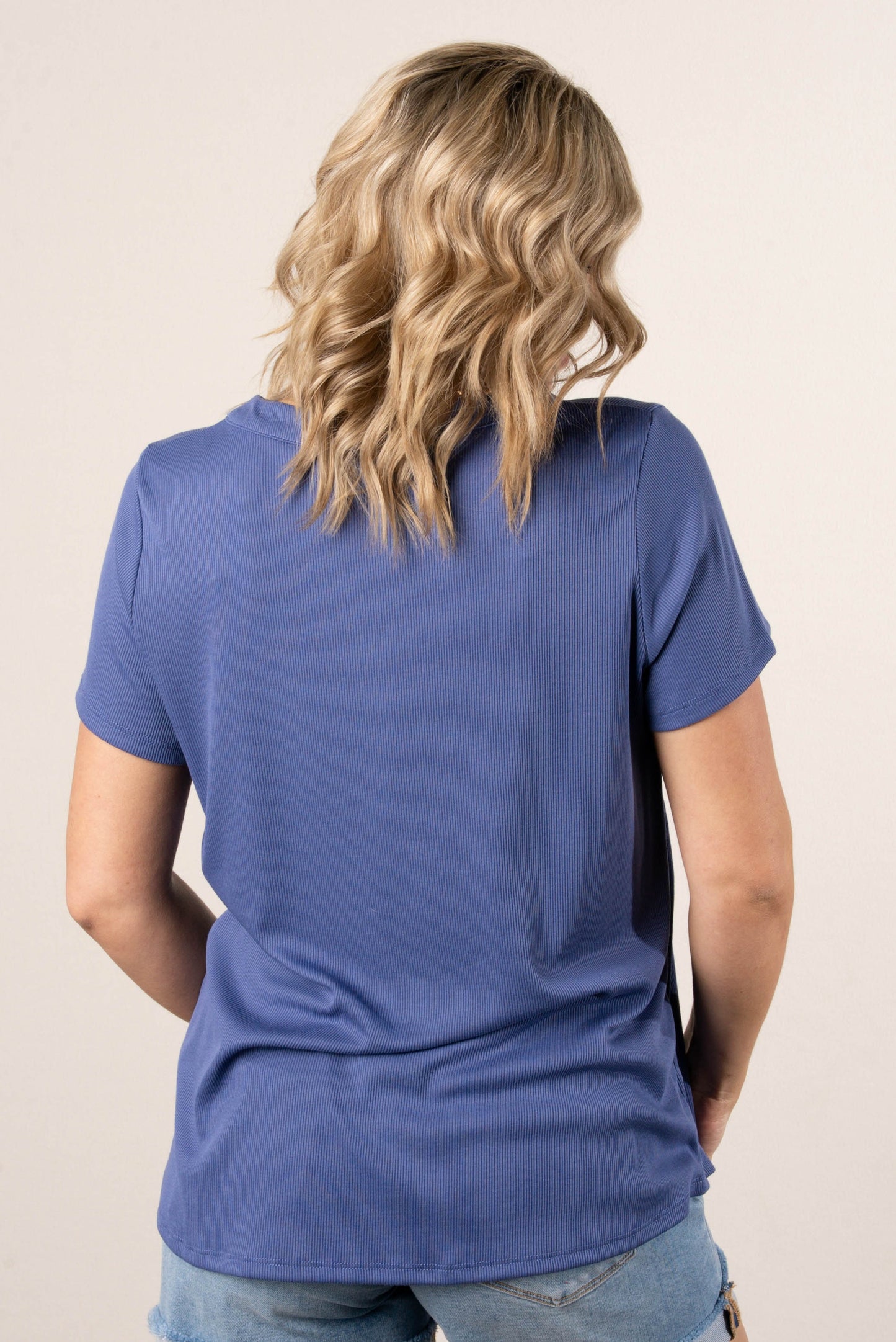 Ribbed Henley Top
