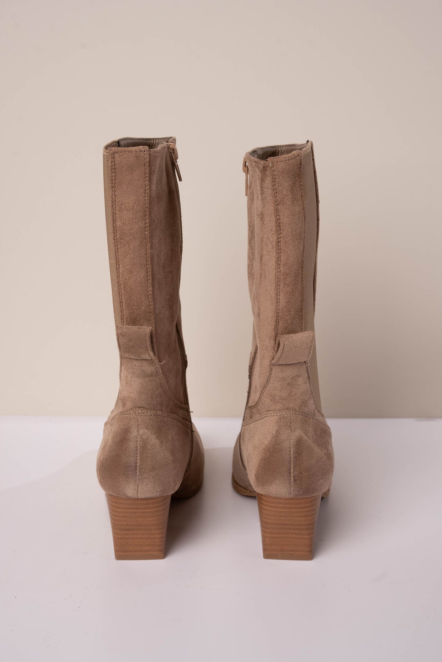 Dance Gored Block Heel Boot