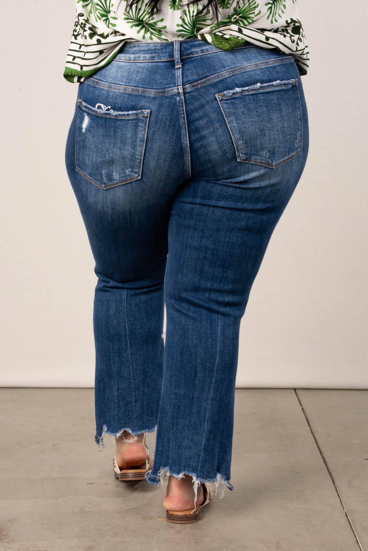 Lovervet by VERVET | Halle Mid Rise Crop Flare Jeans