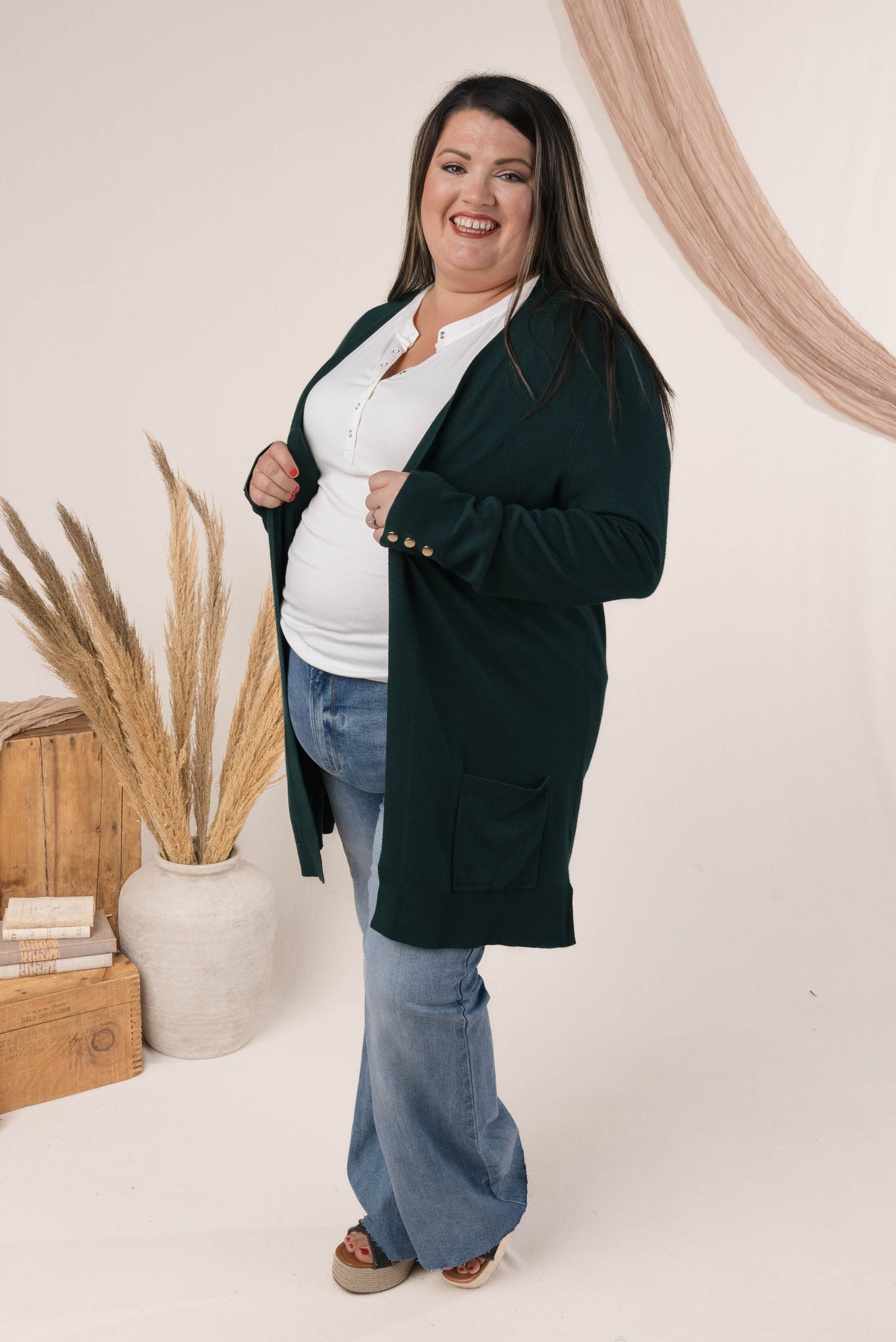 Button Cuff Sweater Cardigan *Final Sale*
