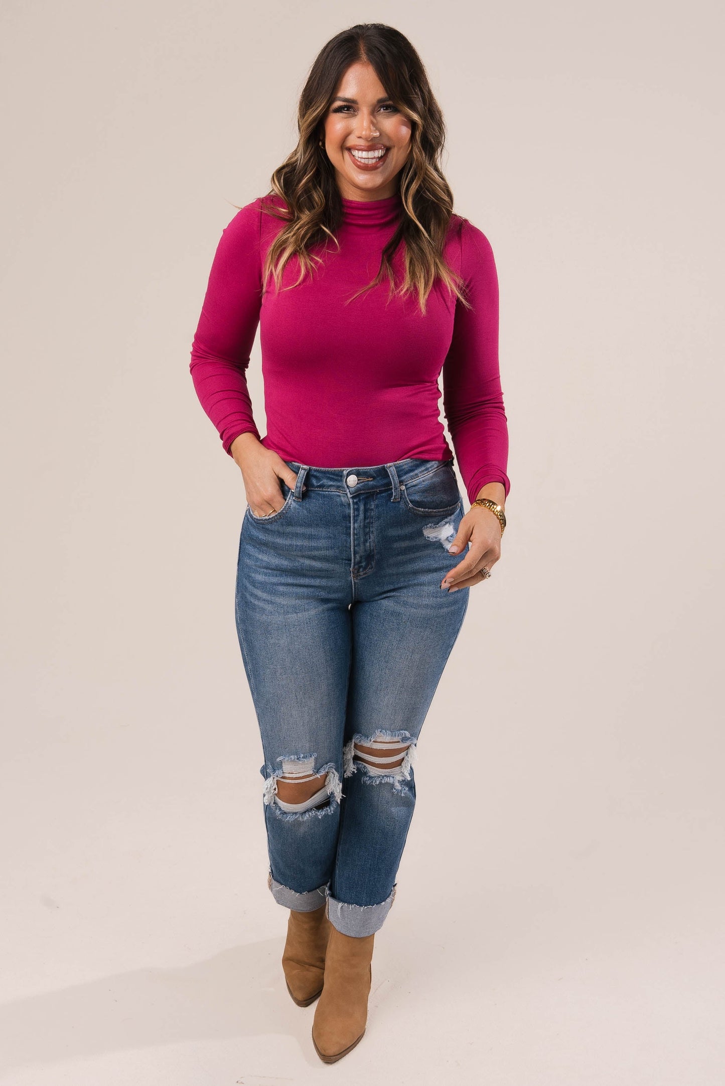 Fitted Cowl Neck Top *Final Sale*