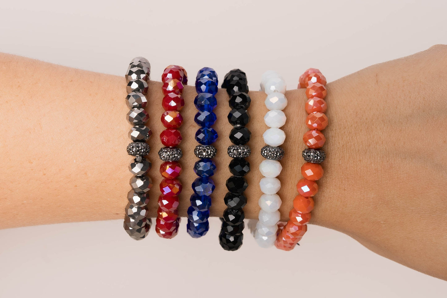 Glass Bead + Charm Bracelet
