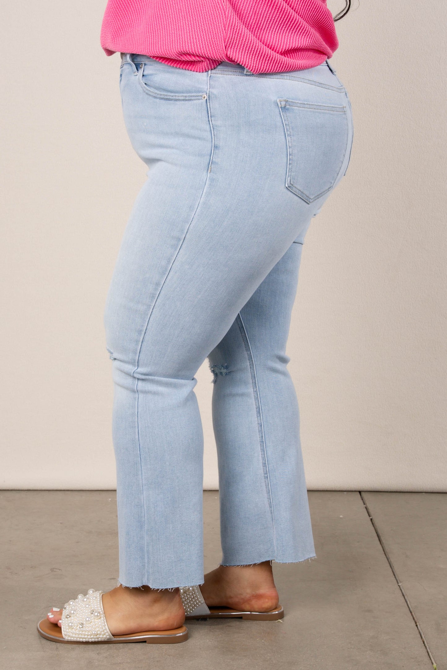 Sneak Peek Mid Rise Kick Flare Jeans