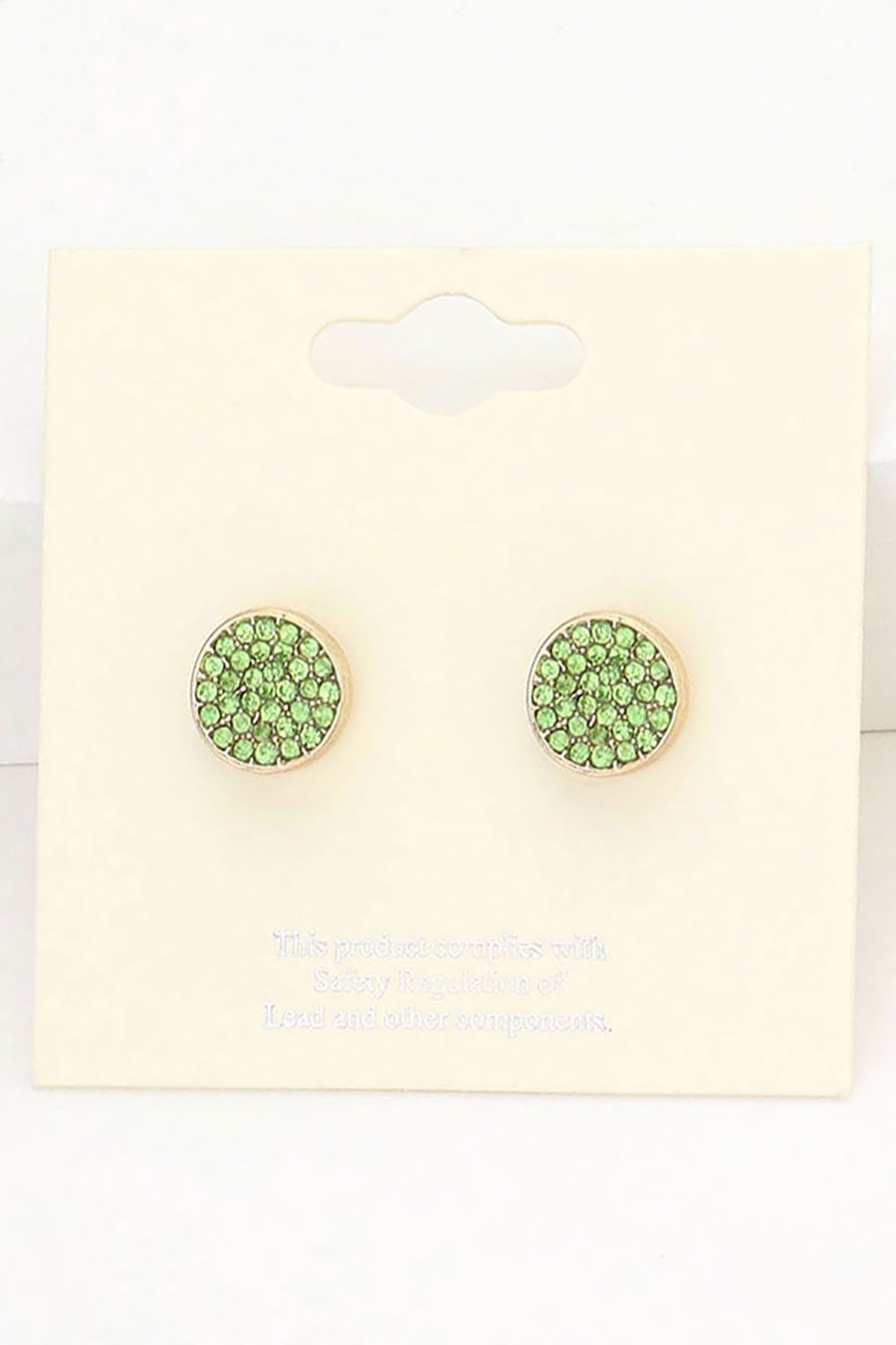 CZ Pave Disc Earrings