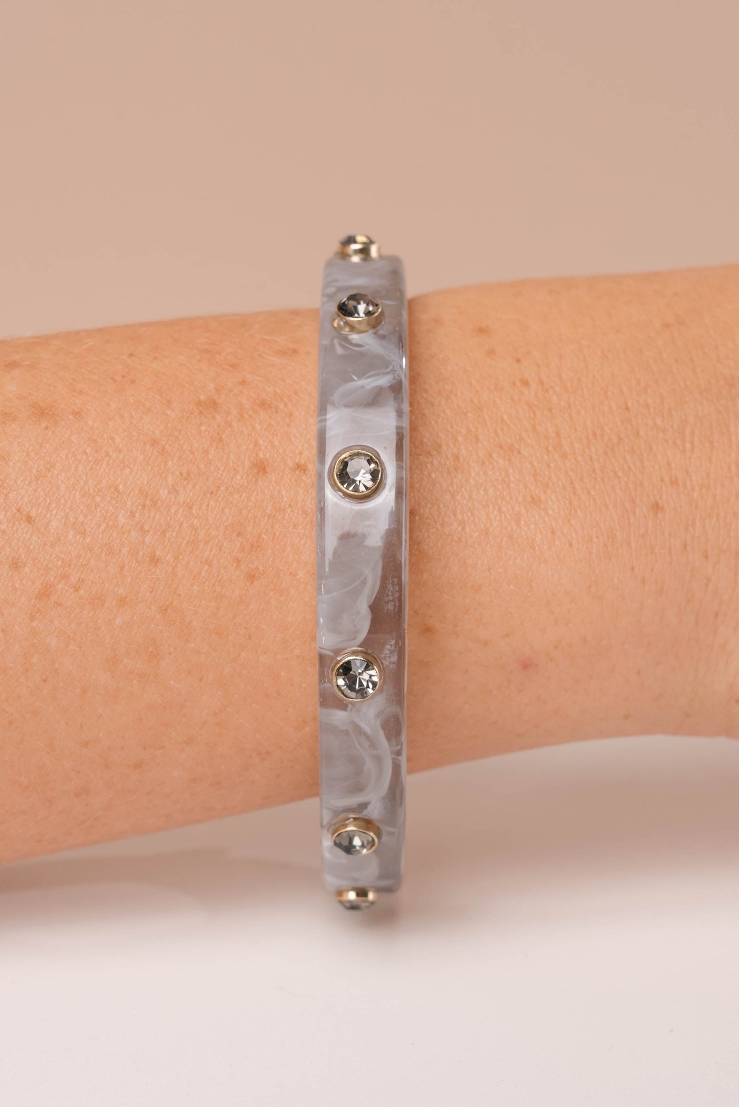 Crystal Acetate Bangle Bracelet