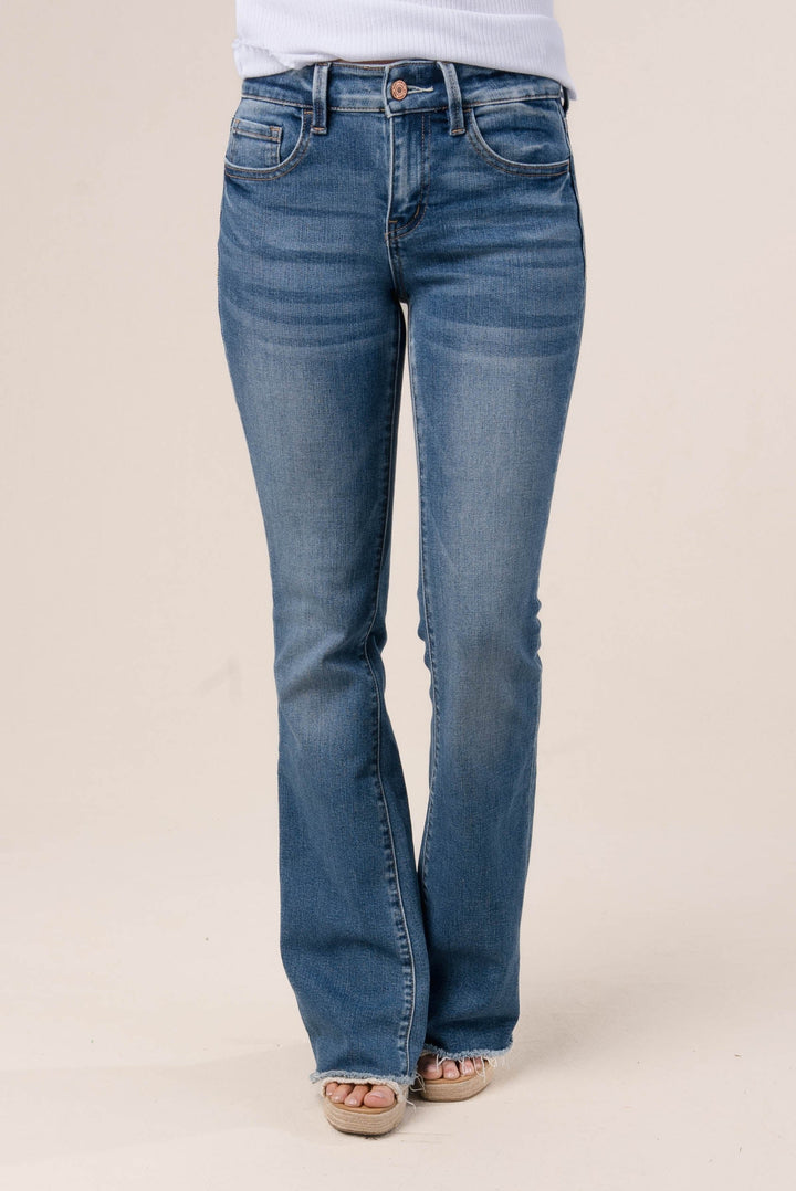 VERVET Denim | Janet Mid Rise Flare Jeans
