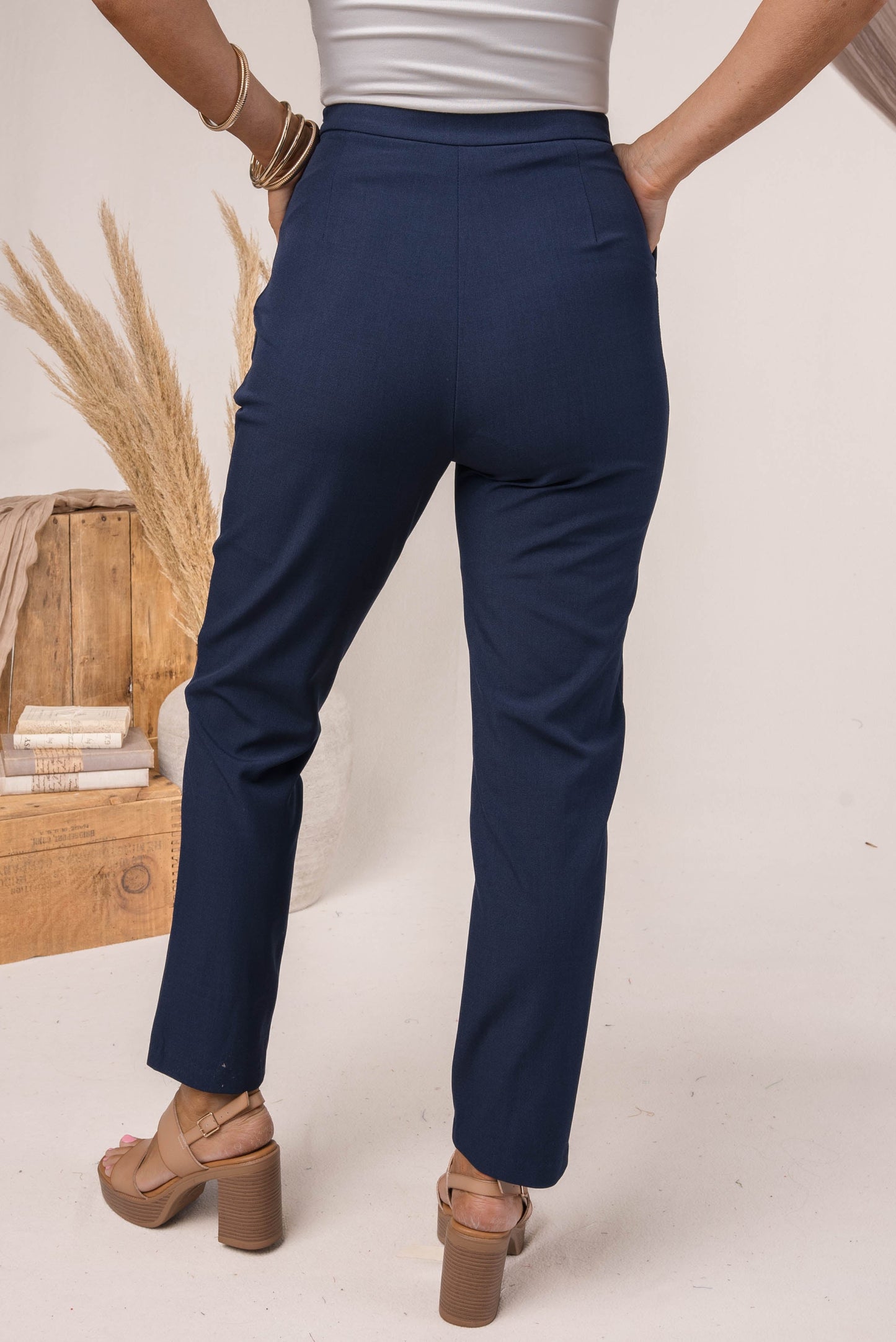 Side Zipper Ankle Pants