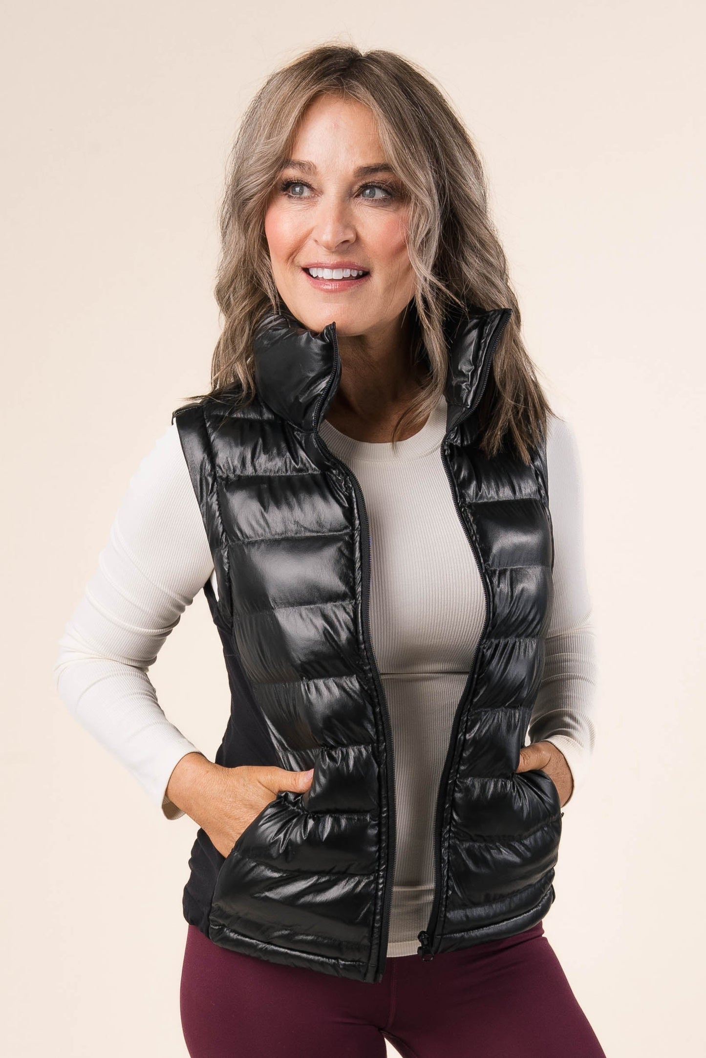 High Neck Puffer Vest