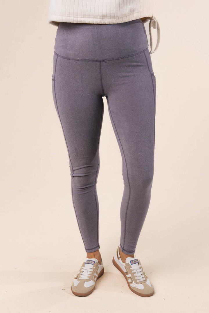 Micro Ribbed Athleisure Ankle Leggings