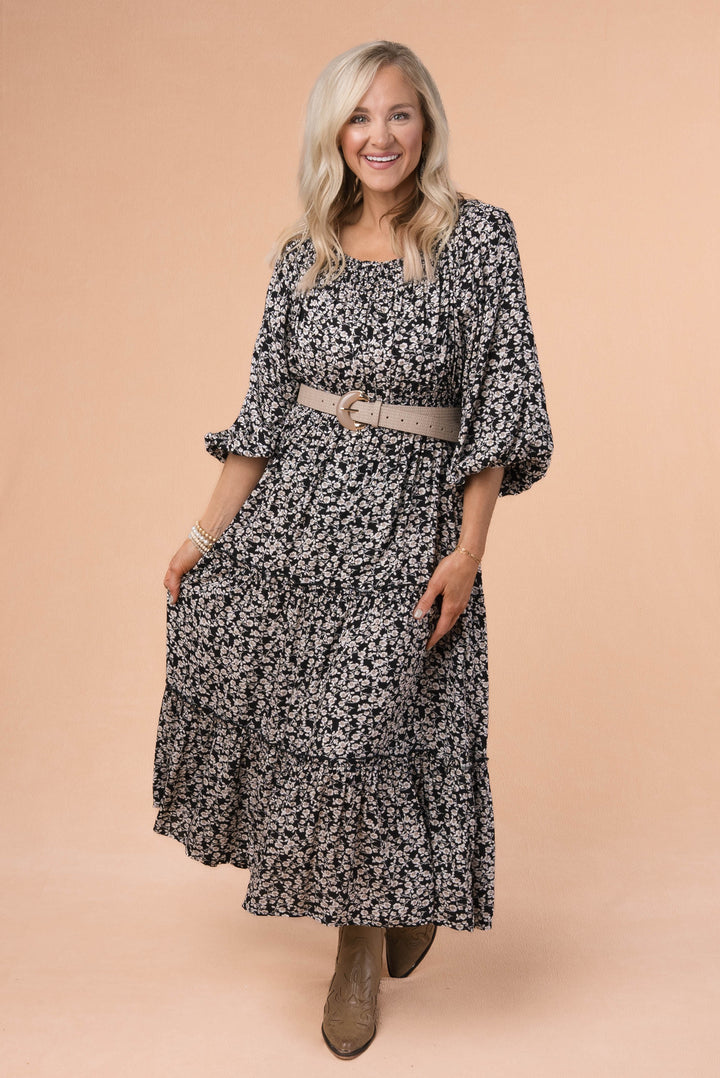 Ditsy Floral Smocked Maxi Dress