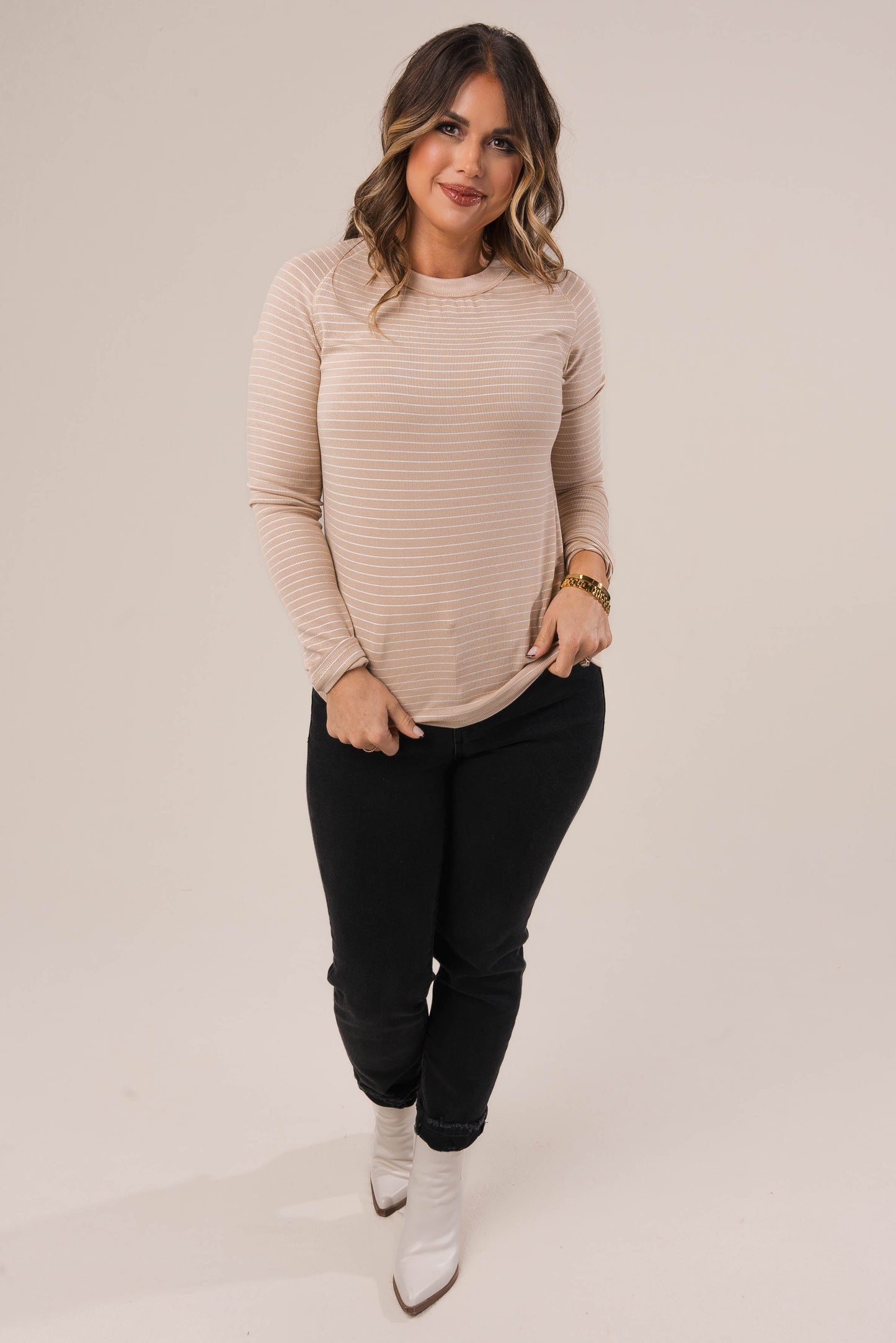 Striped Raglan Top