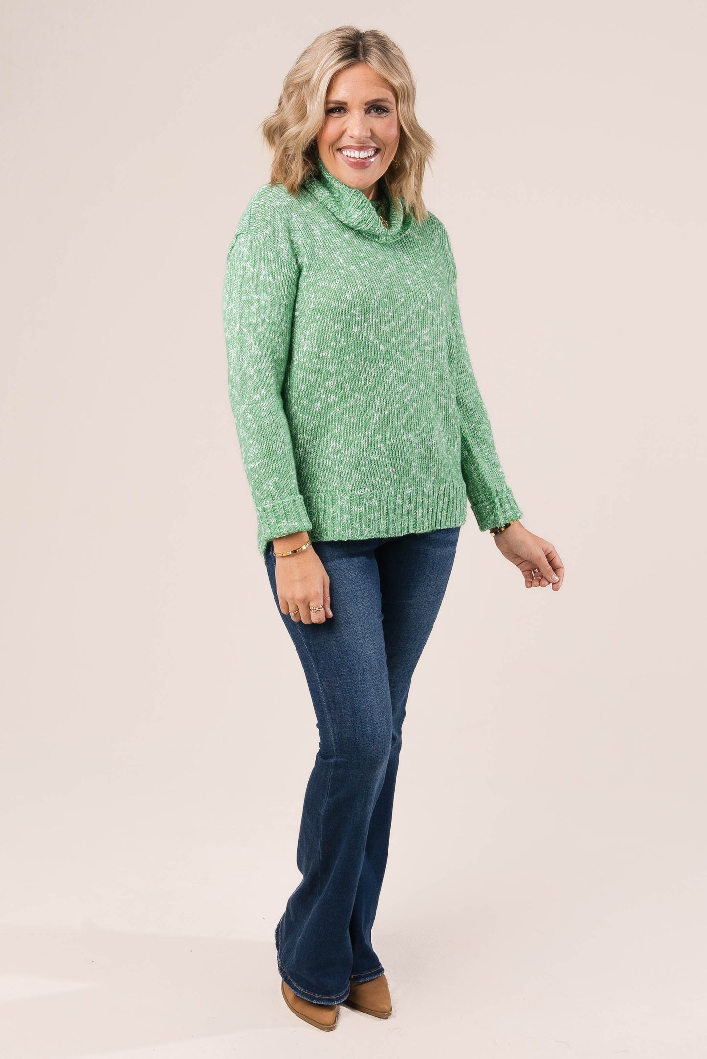 Marled Knit Turtleneck Sweater *Final Sale*
