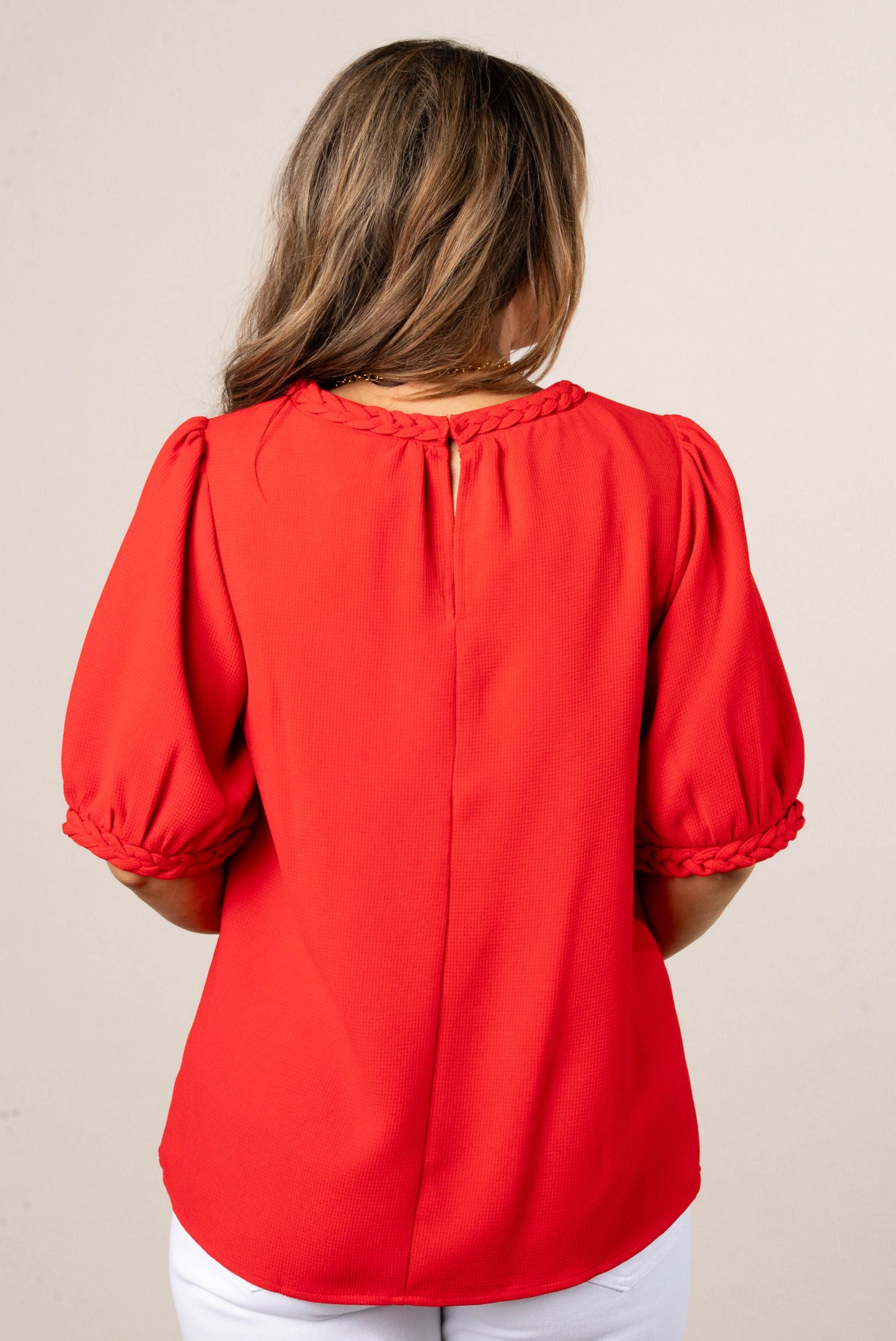 Textured Braided Trim Top