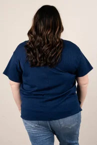 Wide Ribbed Pocket Top