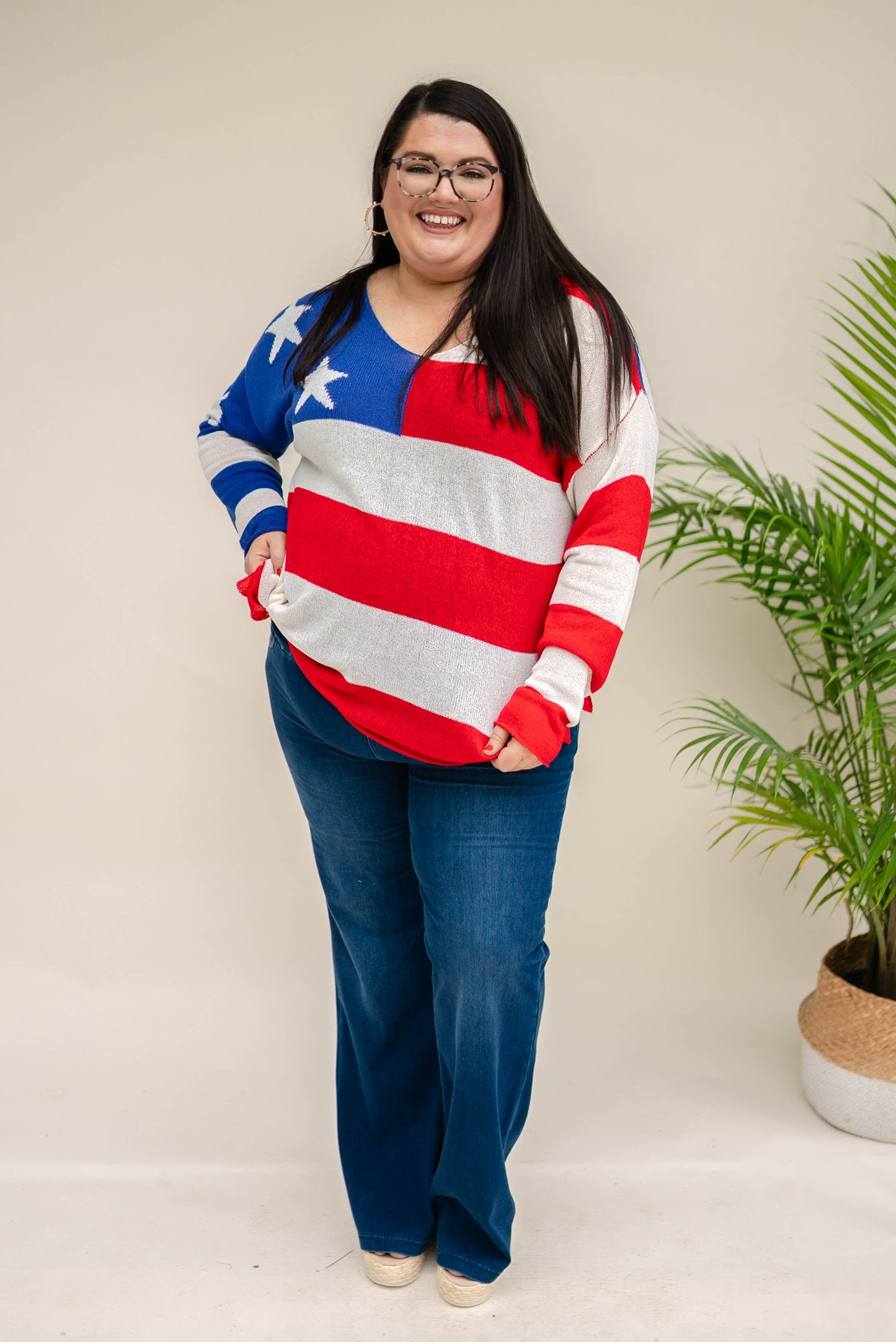 Lightweight Stars + Stripes Sweater *Final Sale*