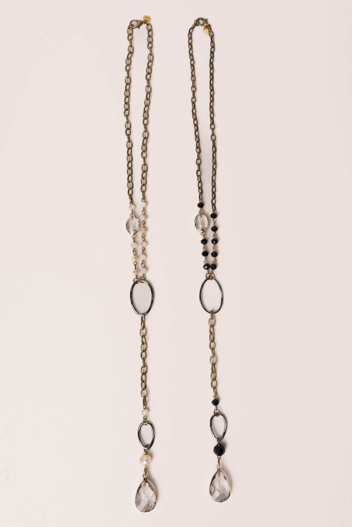 CZ Chandelier Pendant Lariat Necklace