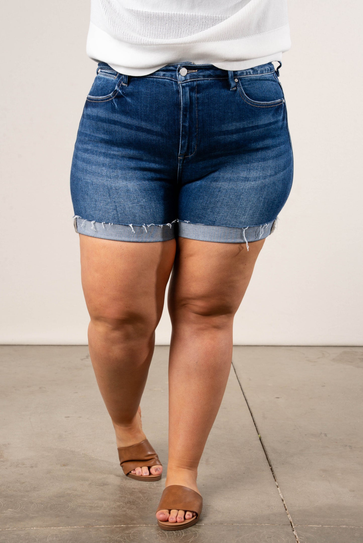 Risen Denim | Logan High Rise Cuffed Denim Shorts *Final Sale*