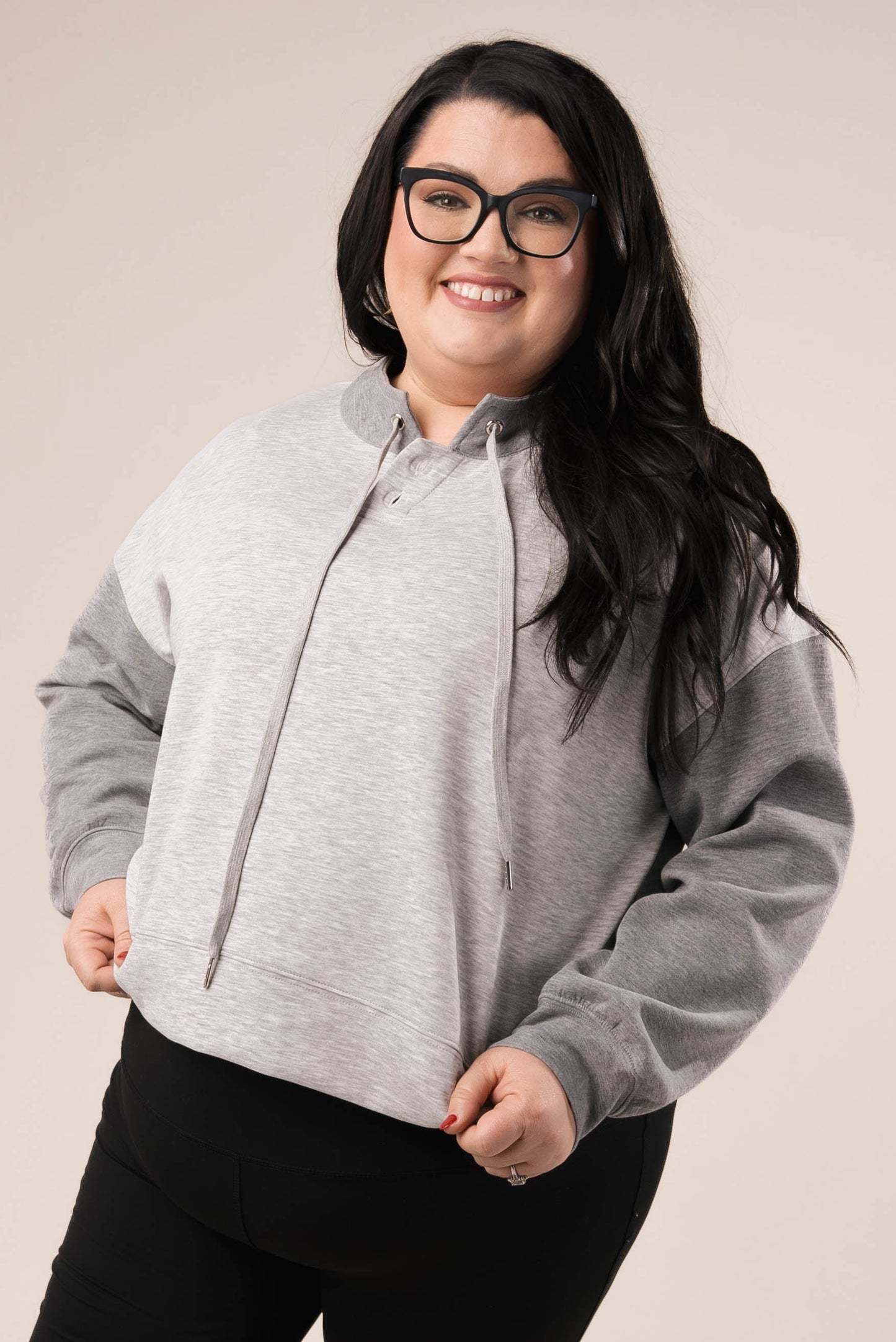 Color Block Henley Pullover