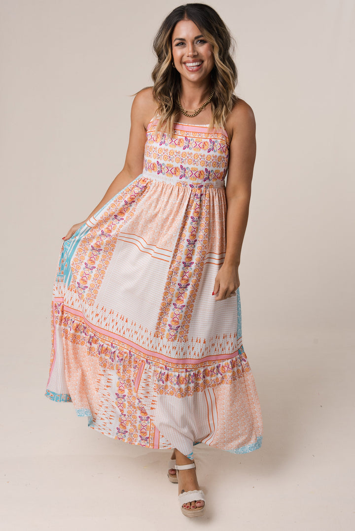 Patchwork Midi Sundress