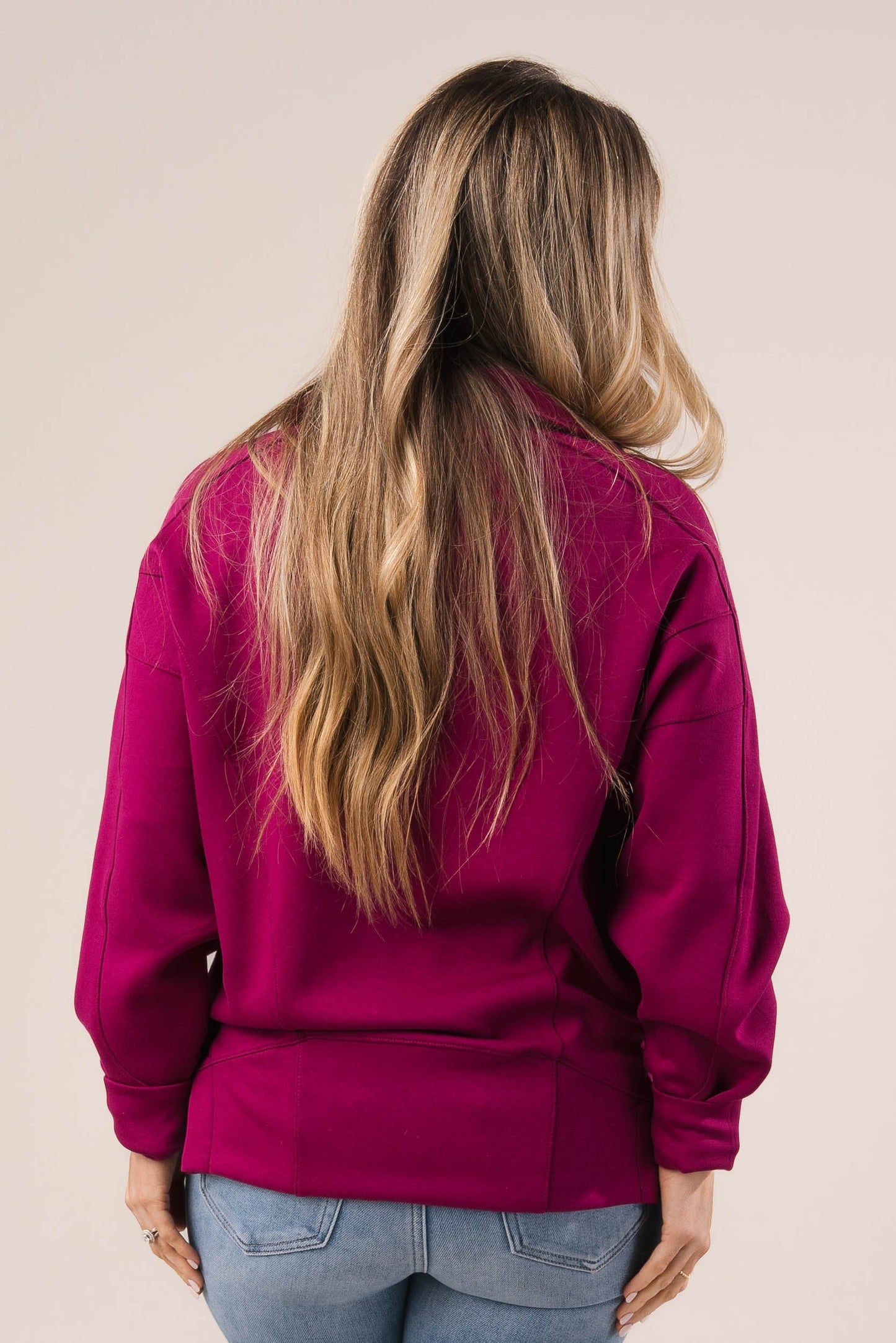 Seamed Half Zip Pullover *Final Sale*