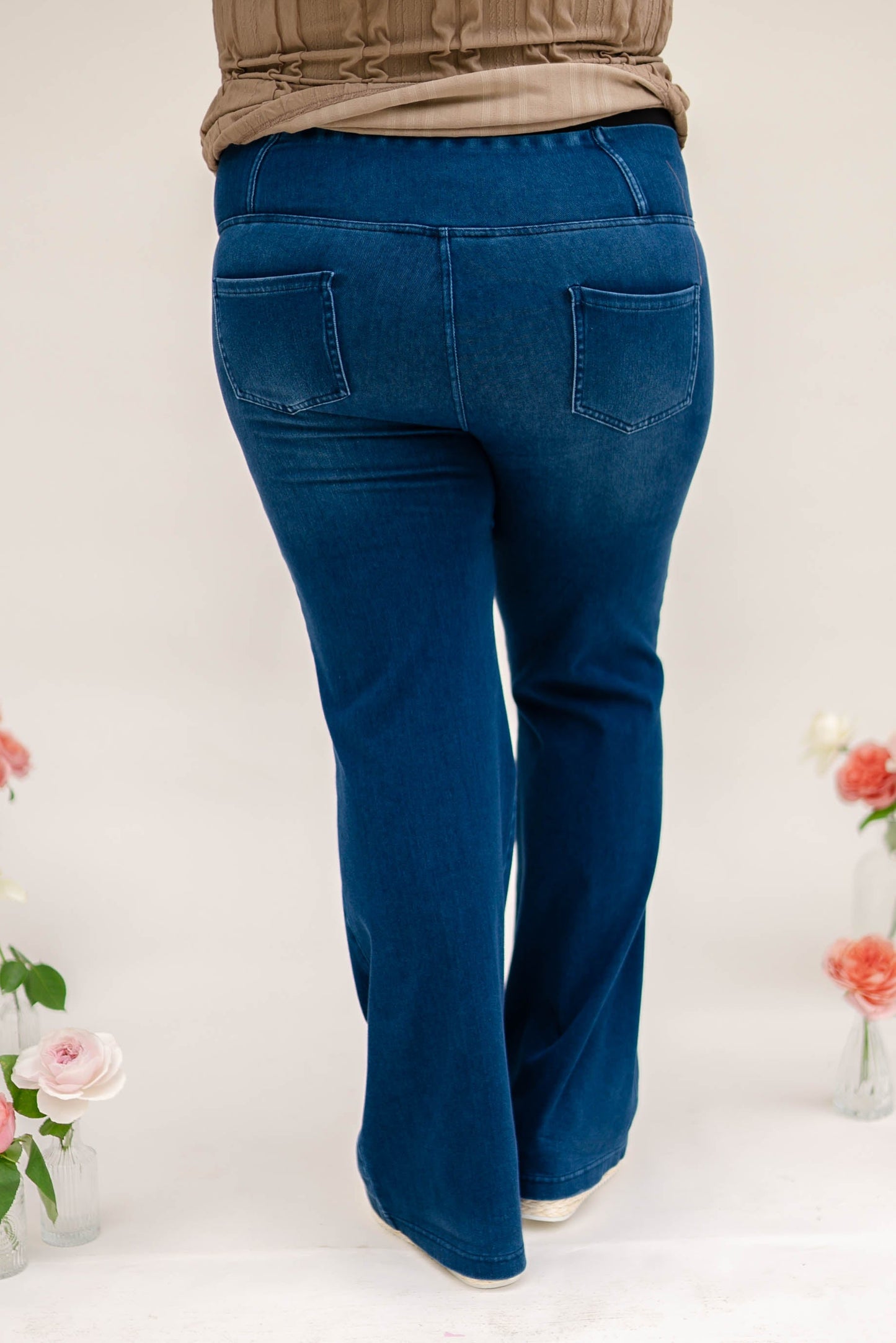 Rae Mode | Kylie Pull-On High Crossover Waist Flare Jeans *Final Sale*