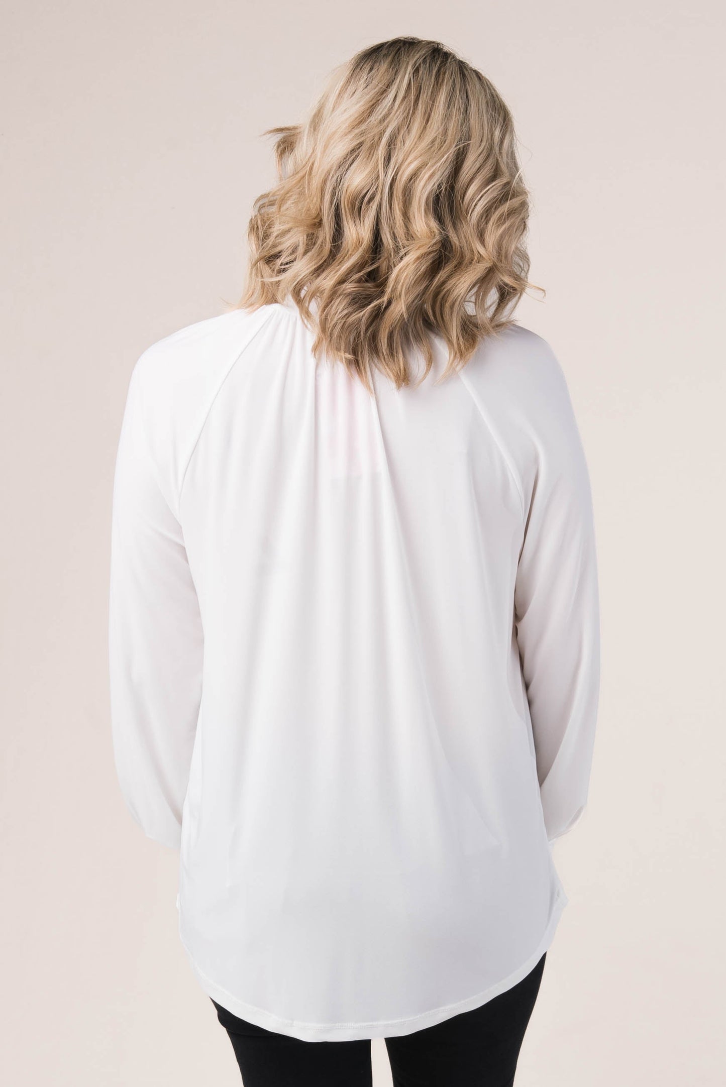 Shirred Mock Neck Top *Final Sale*