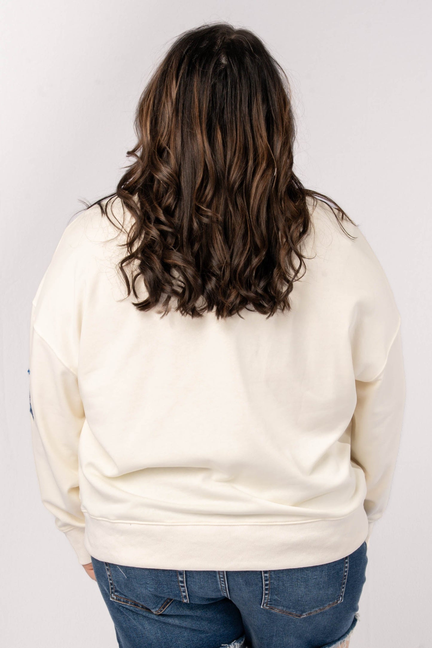 Sequined Beach Theme Pullover