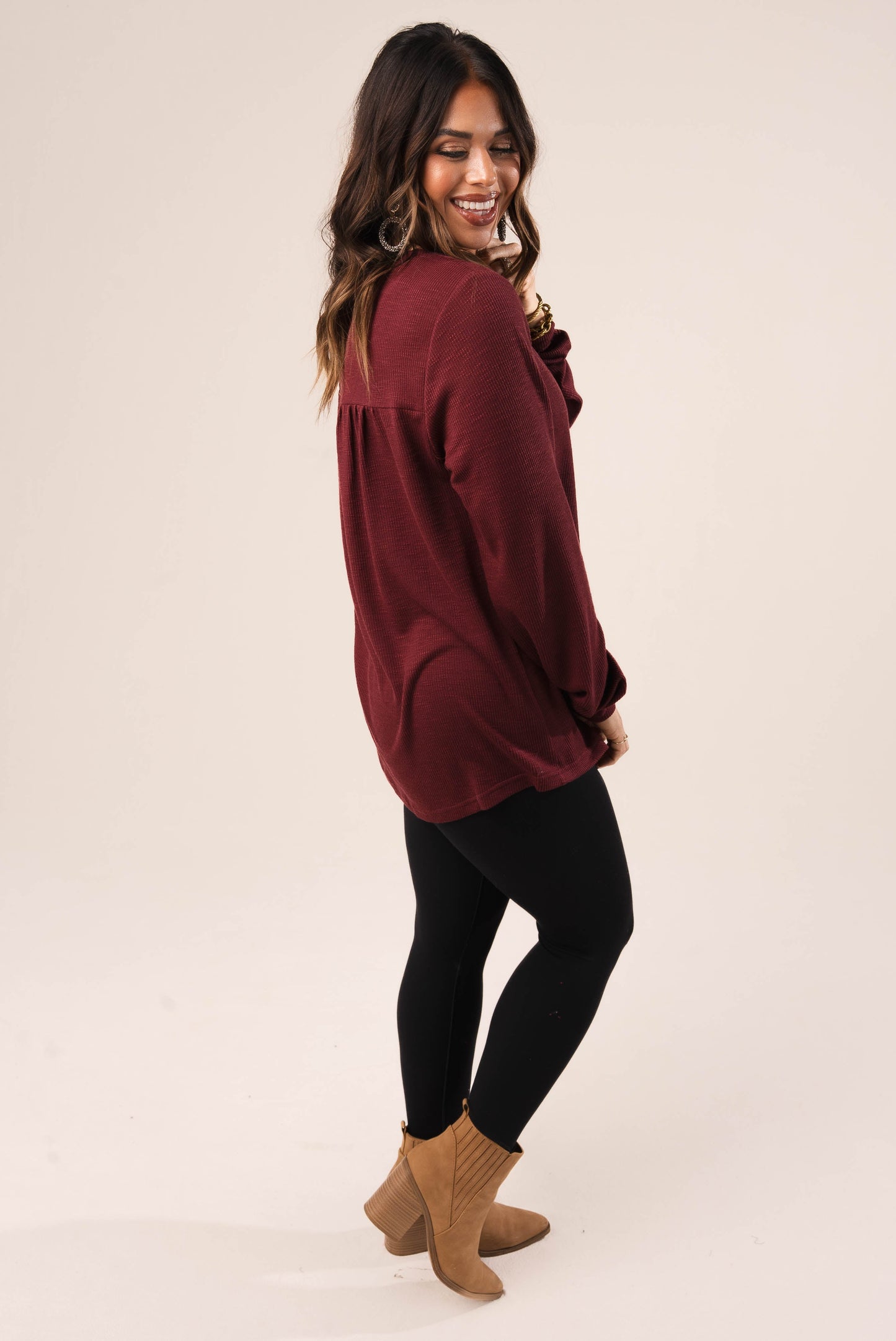Ribbed Hacci Knit Top