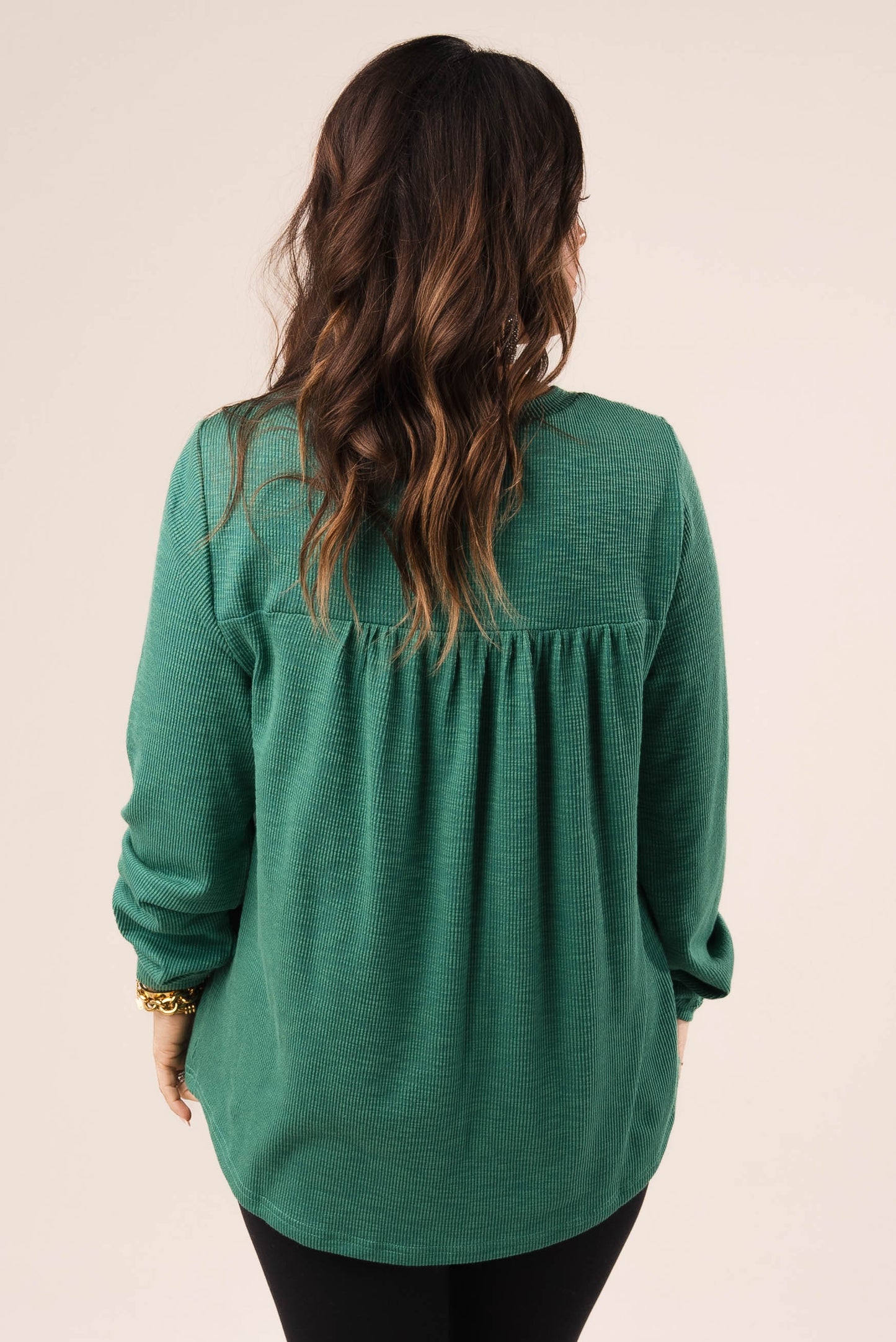 Ribbed Hacci Knit Top