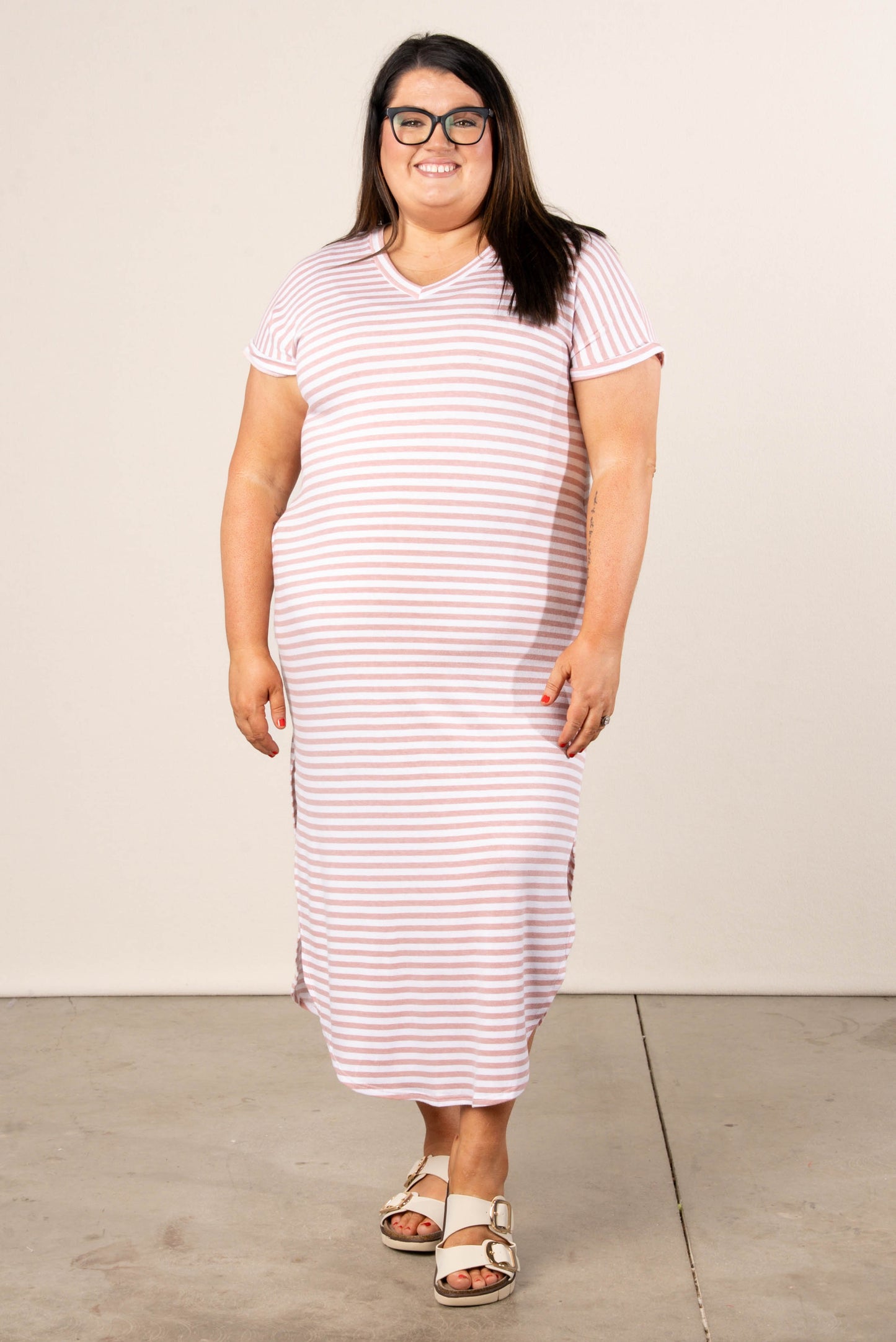 Striped T-Shirt Maxi Dress