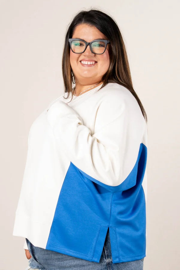 Color Block Raglan Pullover