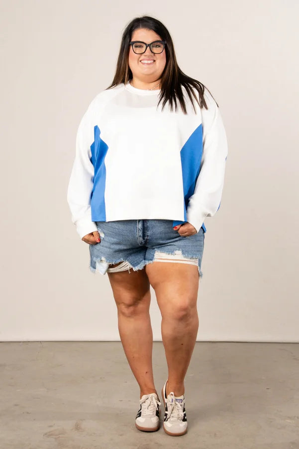 Color Block Raglan Pullover