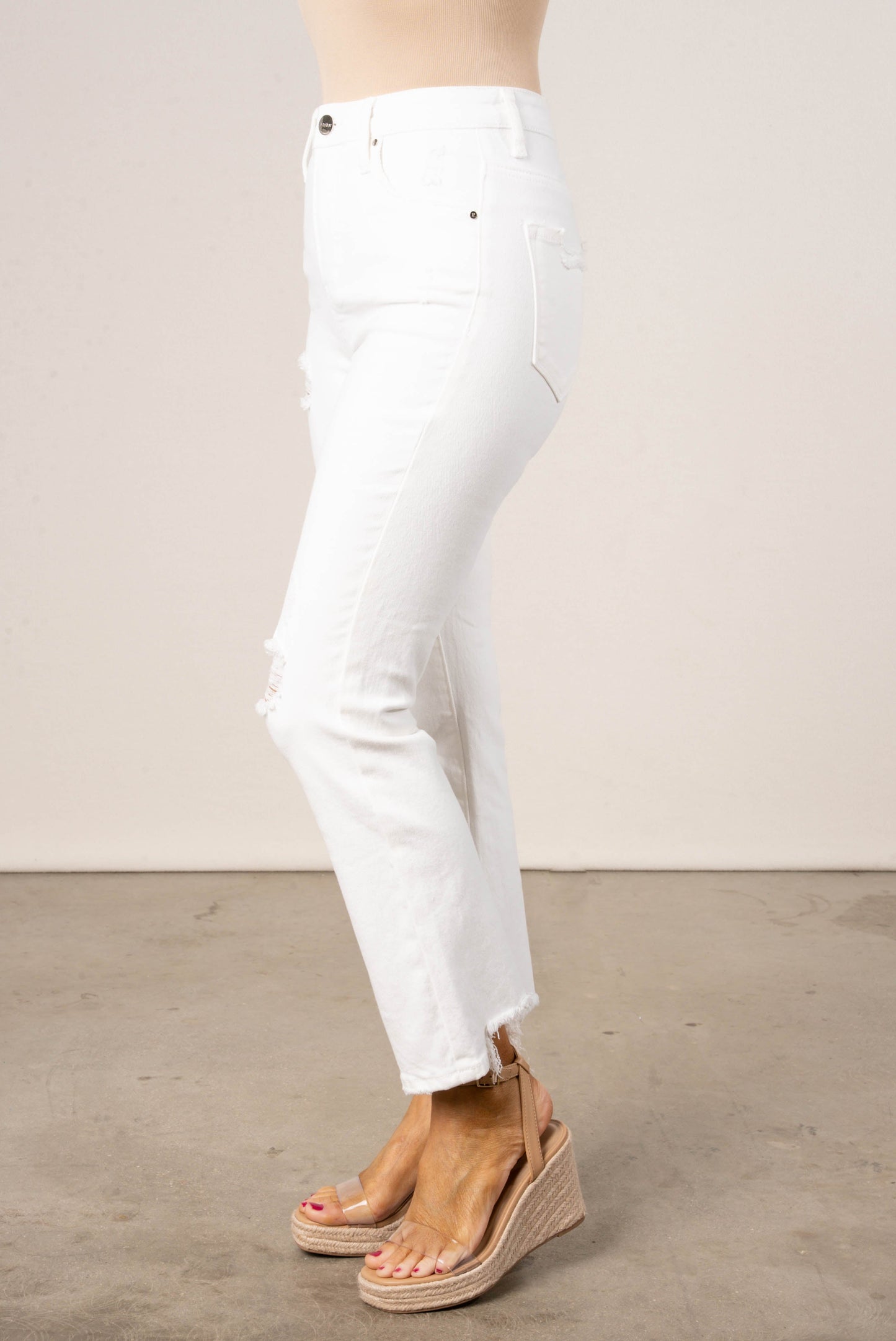 Risen High Rise Tummy Control Crop Jeans