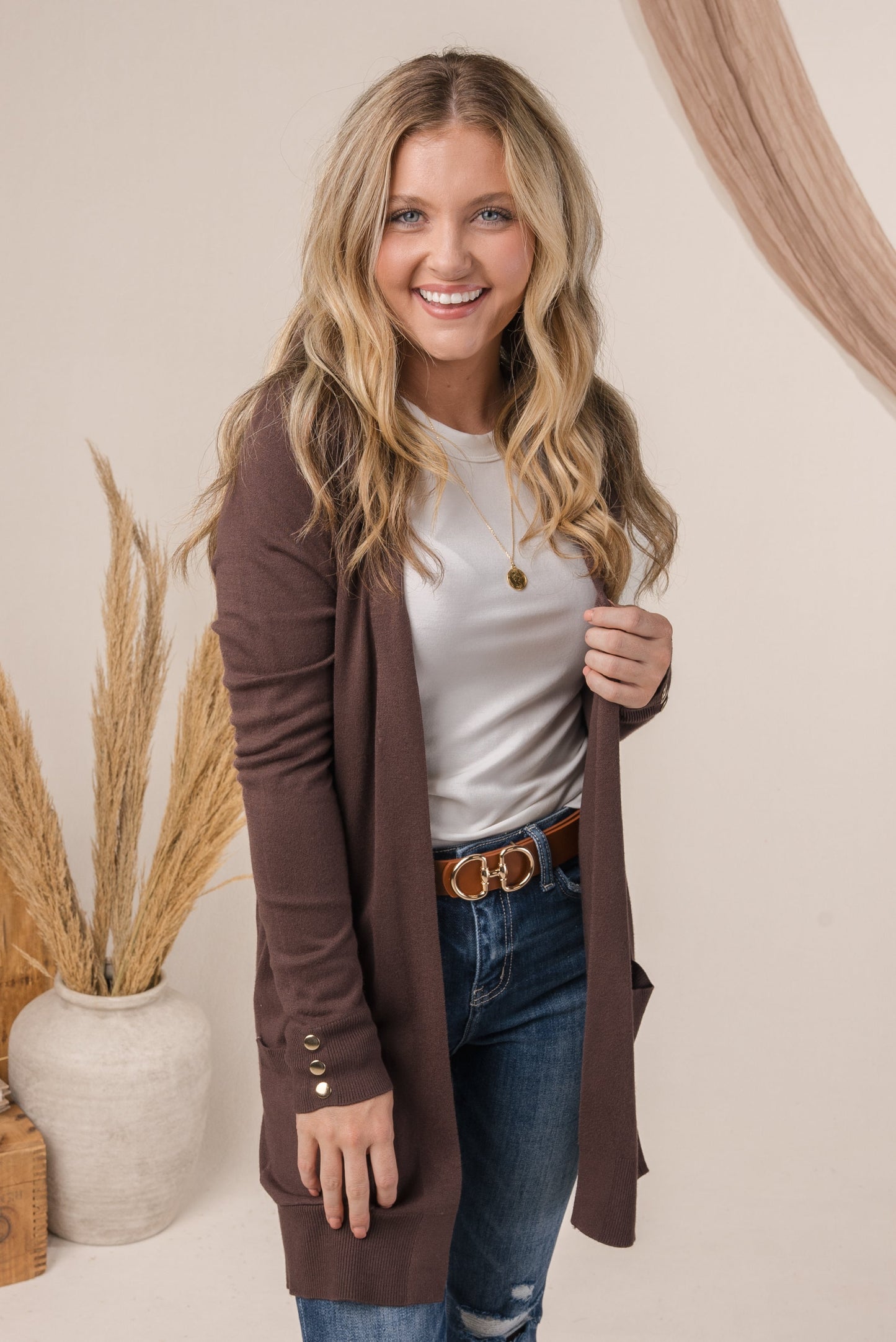 Button Cuff Sweater Cardigan *Final Sale*