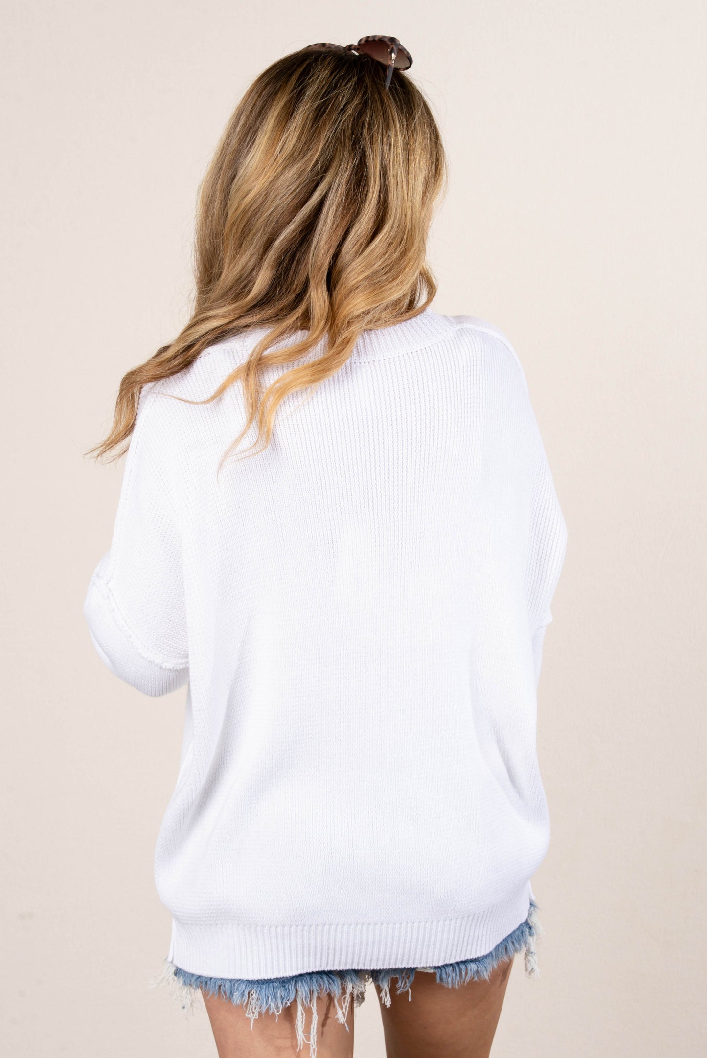 American Flag Drop Shoulder Sweater