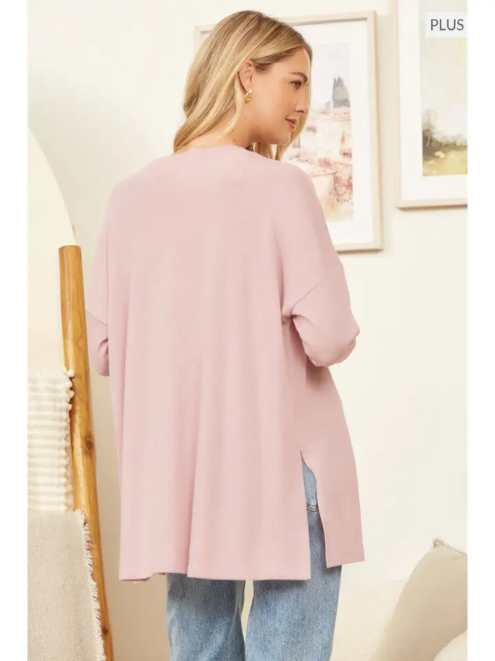 Lightweight Open Front Cardigan
