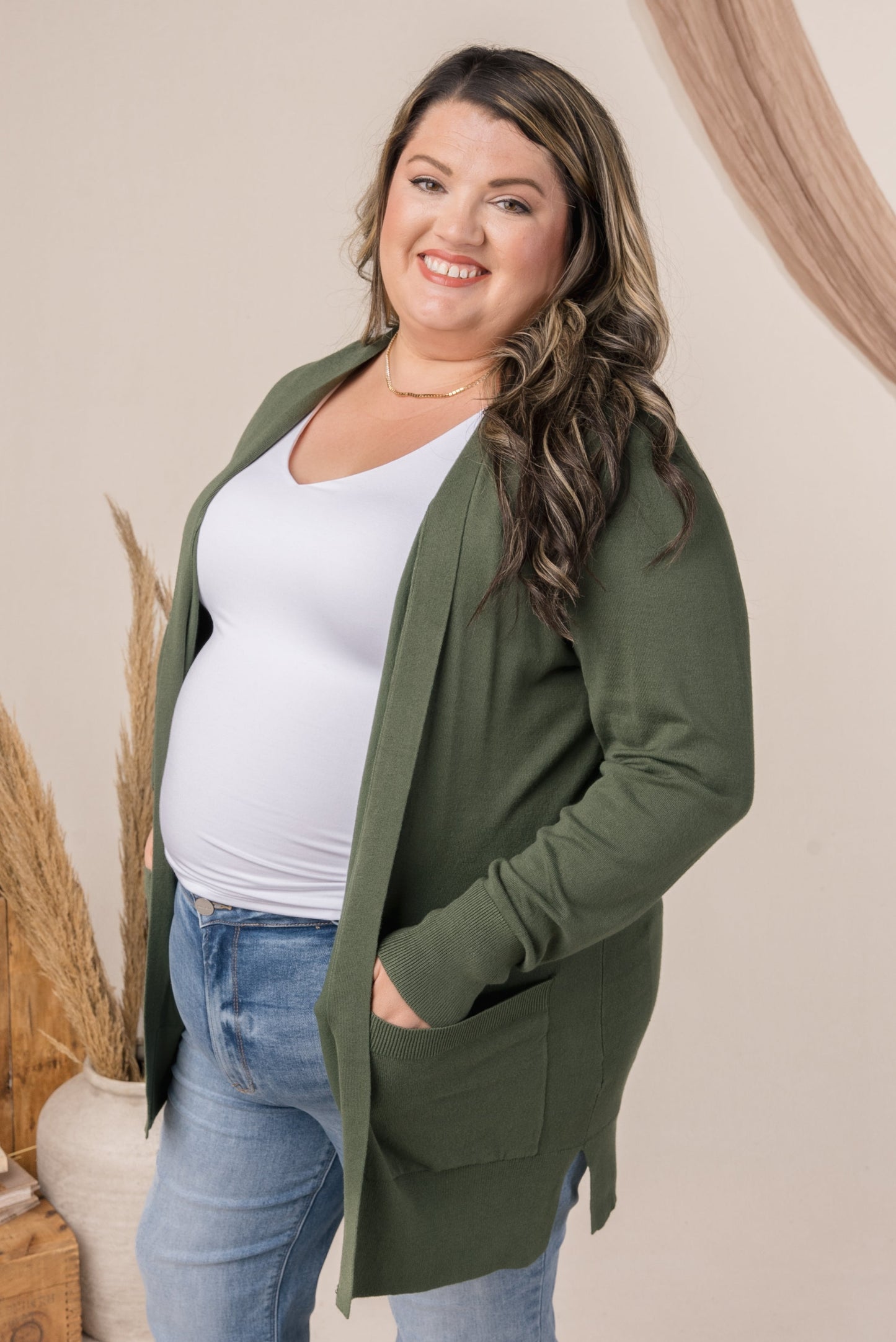 Open Front Sweater Cardigan