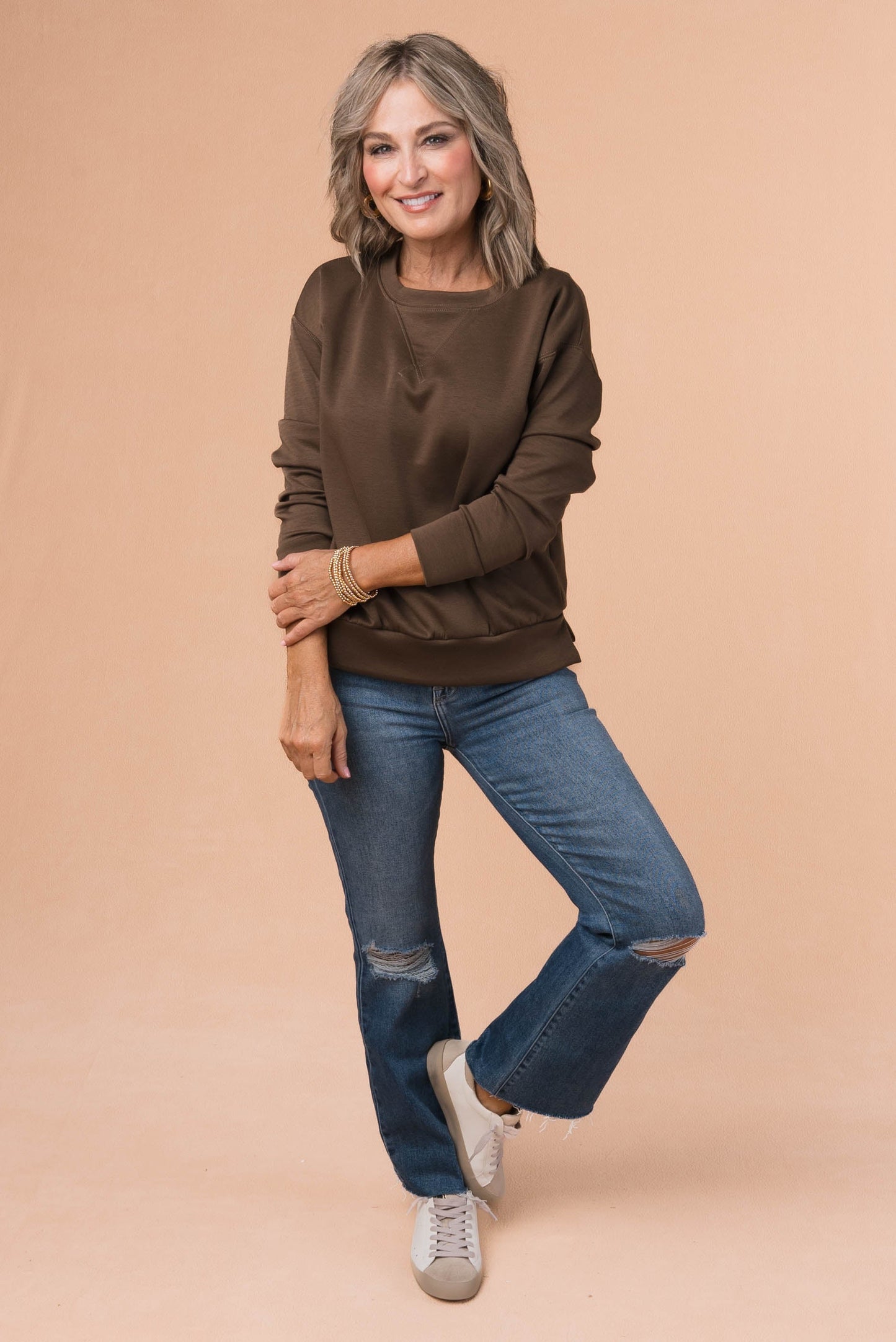 Malibu Banded Hem Pullover *Final Sale*
