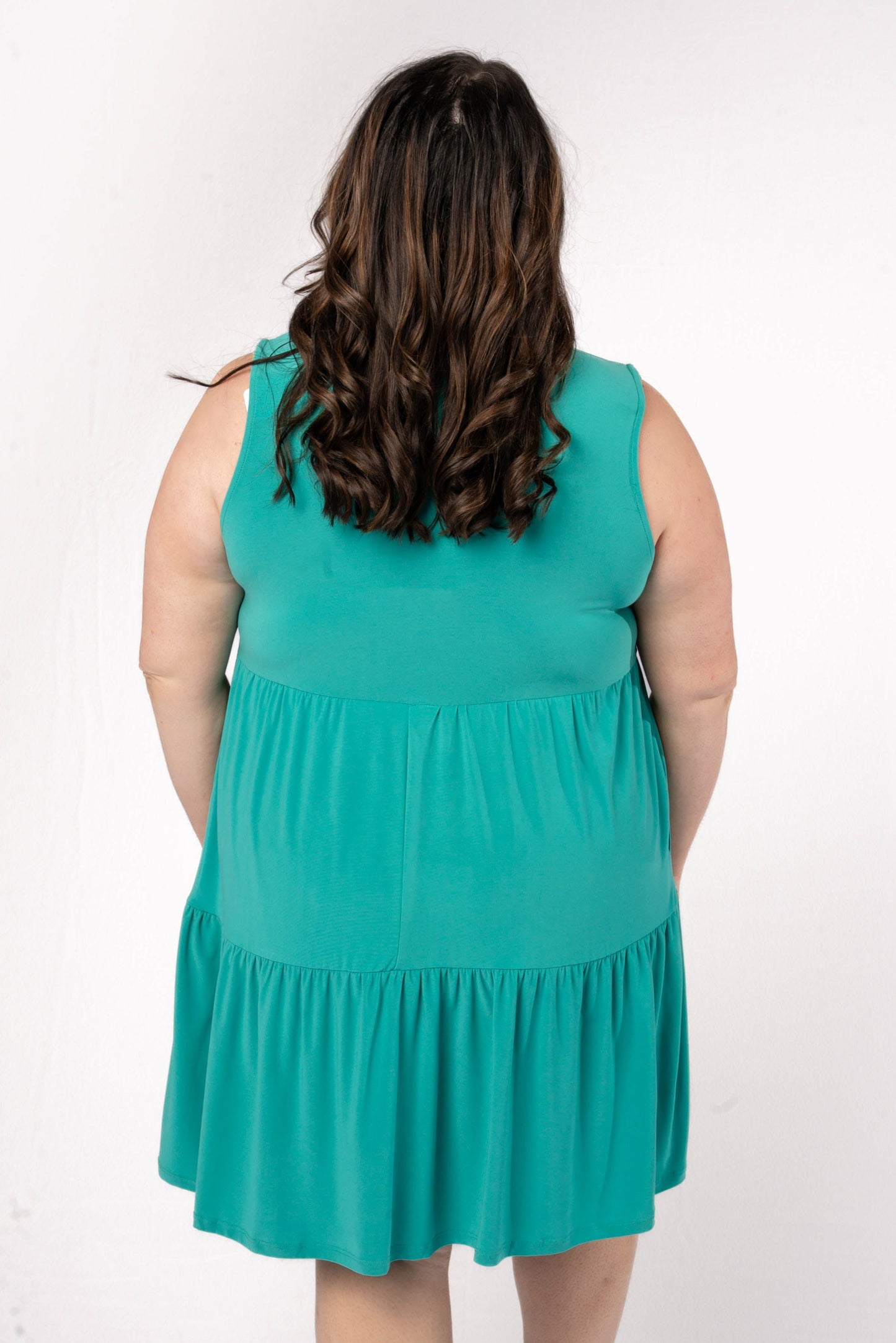 Liz Solid Tiered Dress
