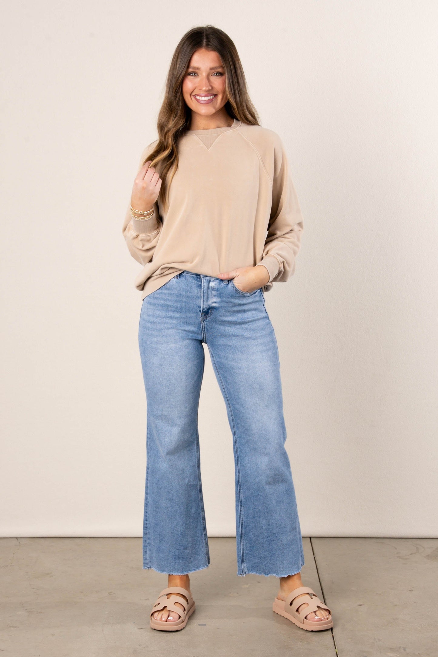 Washed Raglan Sweatshirt