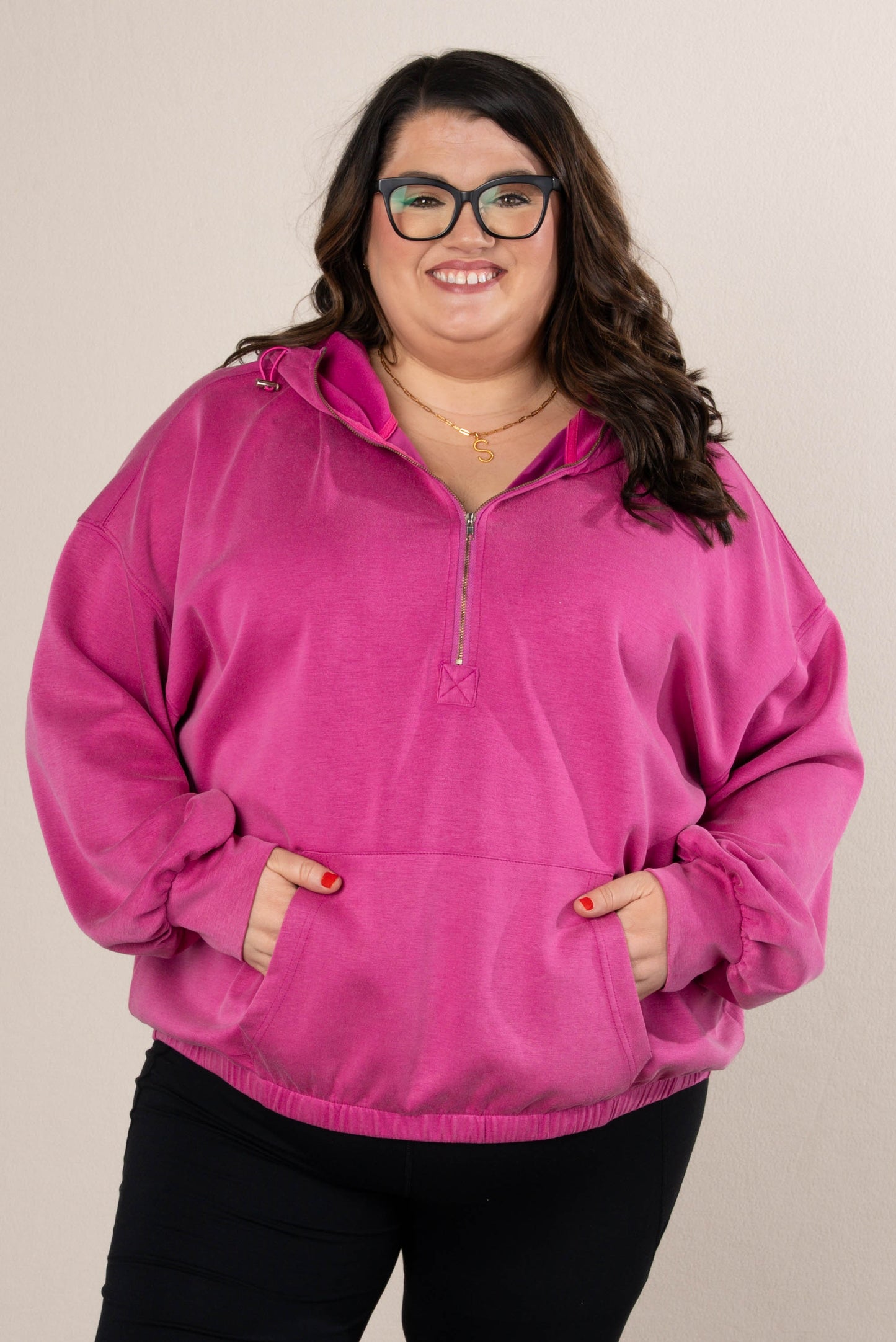 Half Zip Hooded Pullover *Final Sale*