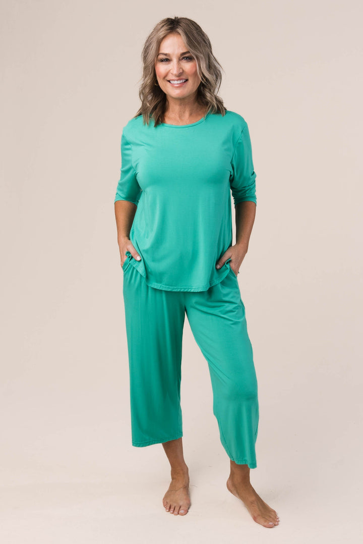 Heavenly Luxe Rounded Neckline Cool Down Pajama Set *Final Sale*